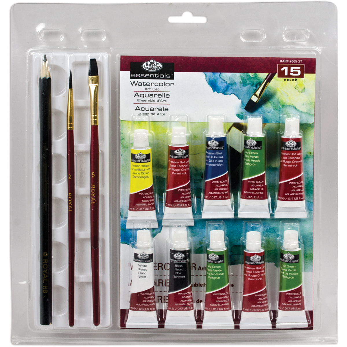 Clamshell Art Sets Watercolor 14pc