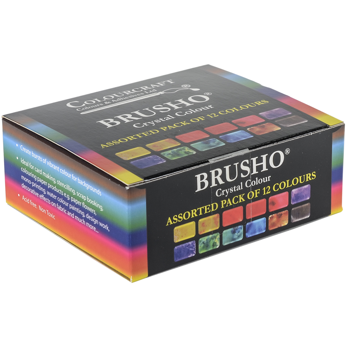 Brusho Crystal Colours Set 12/Pkg