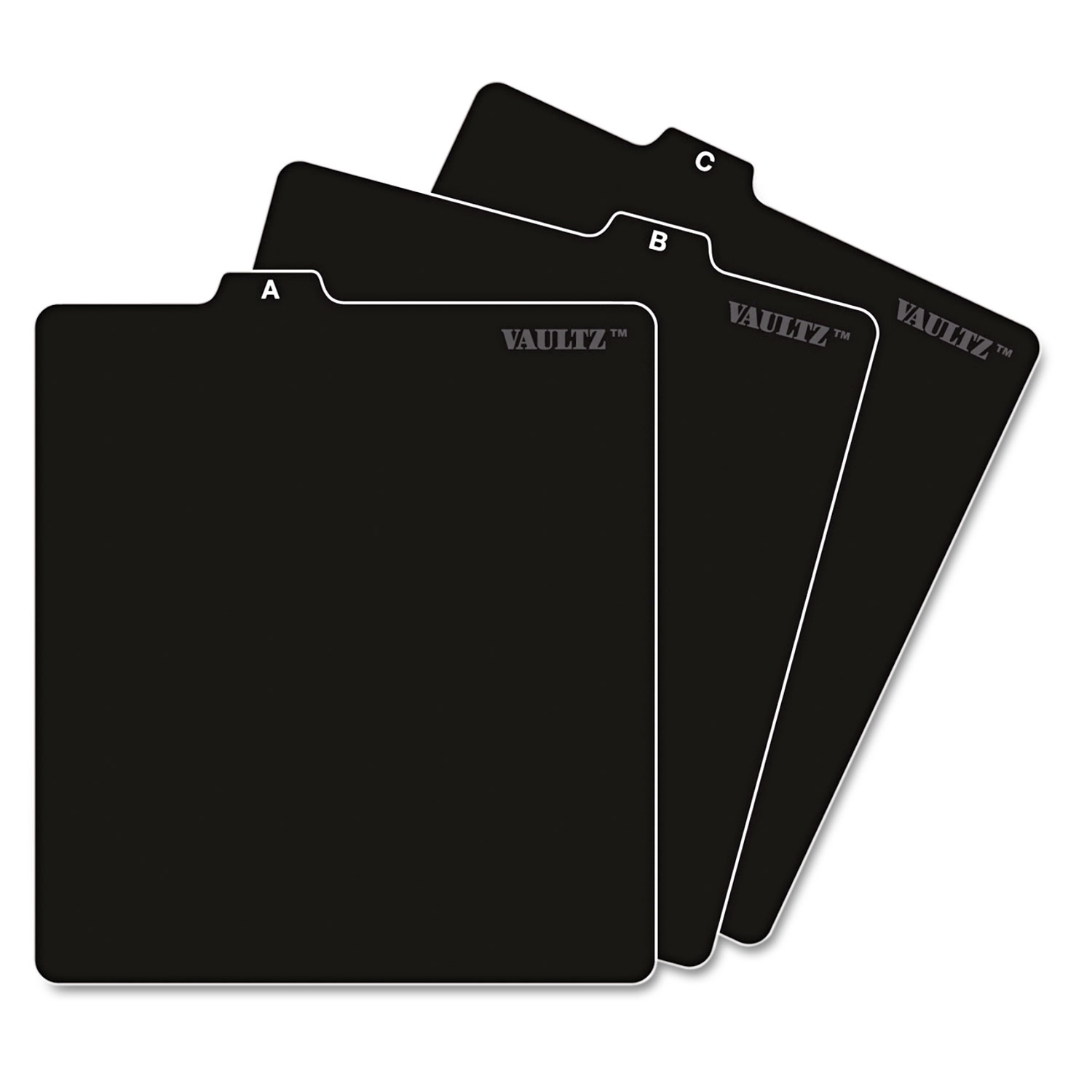 Vaultz® A-Z CD File Guides, 5 x 5 3/4, Black