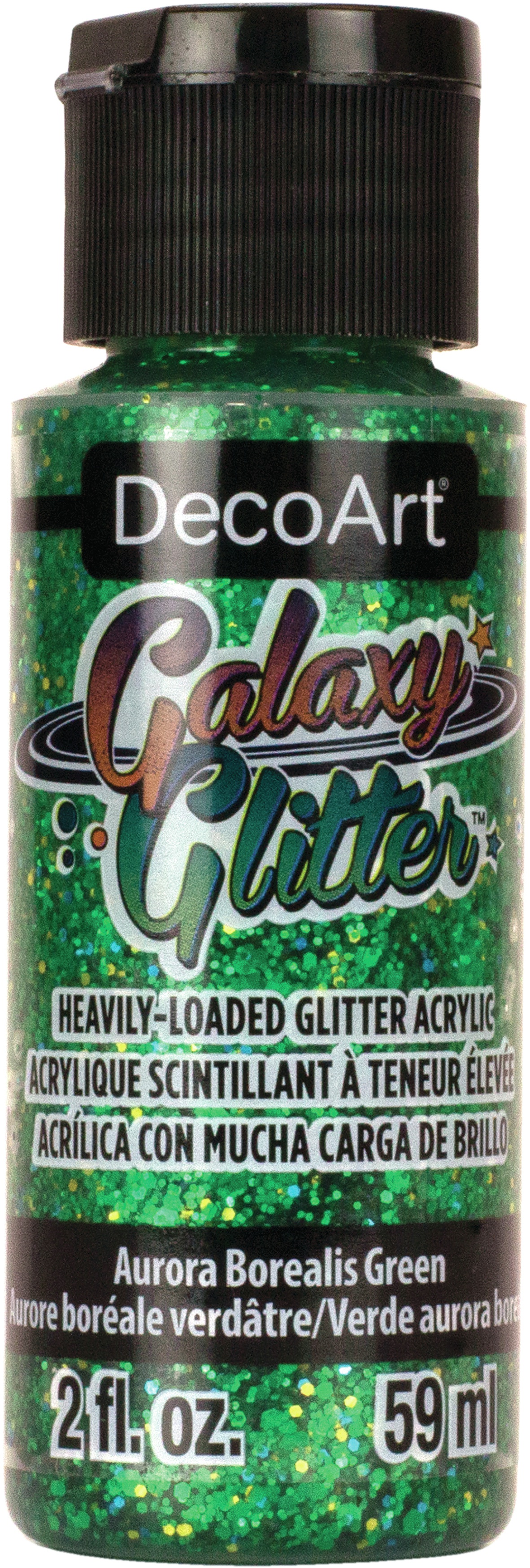 DecoArt Galaxy Glitter Acrylic Paint 2oz Aurora Borealis - Green