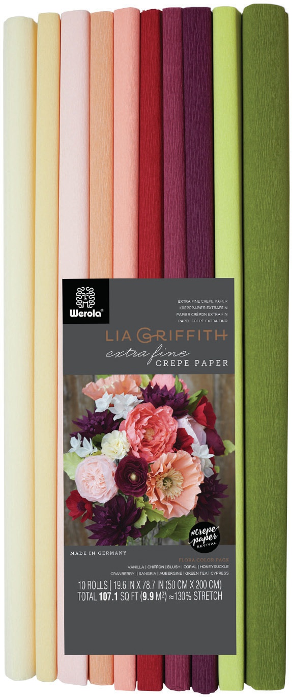 Extra Fine Crepe Paper Assortment 10/Pkg Assorted Colors