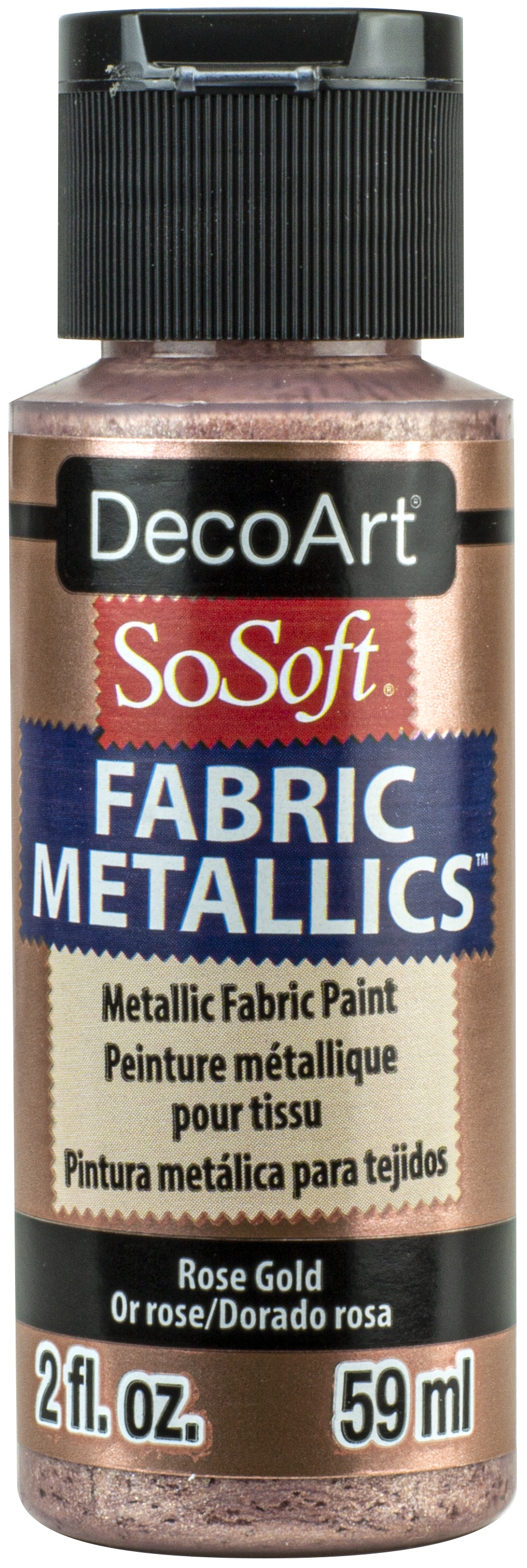 SoSoft Fabric Acrylic Metallic Paint 2oz Rose Gold