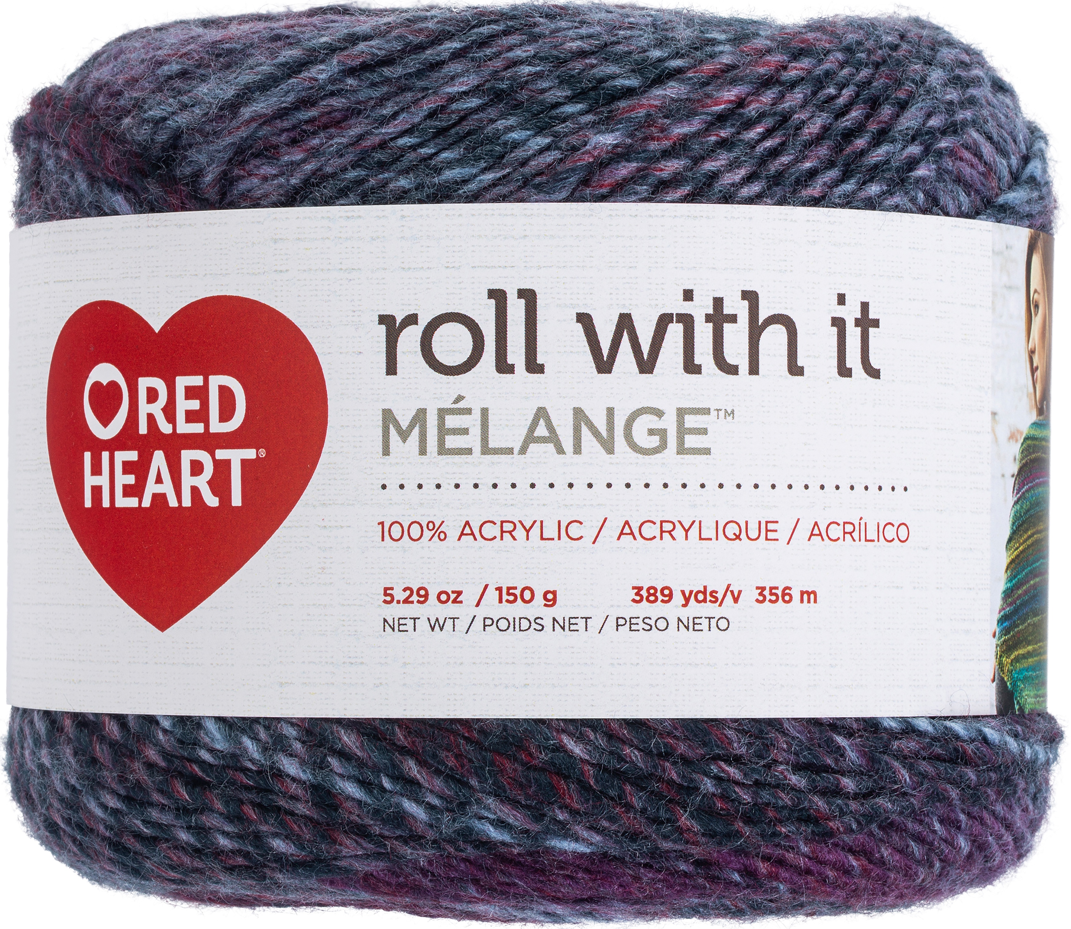 Red Heart Yarn Roll With It Melange Autograph