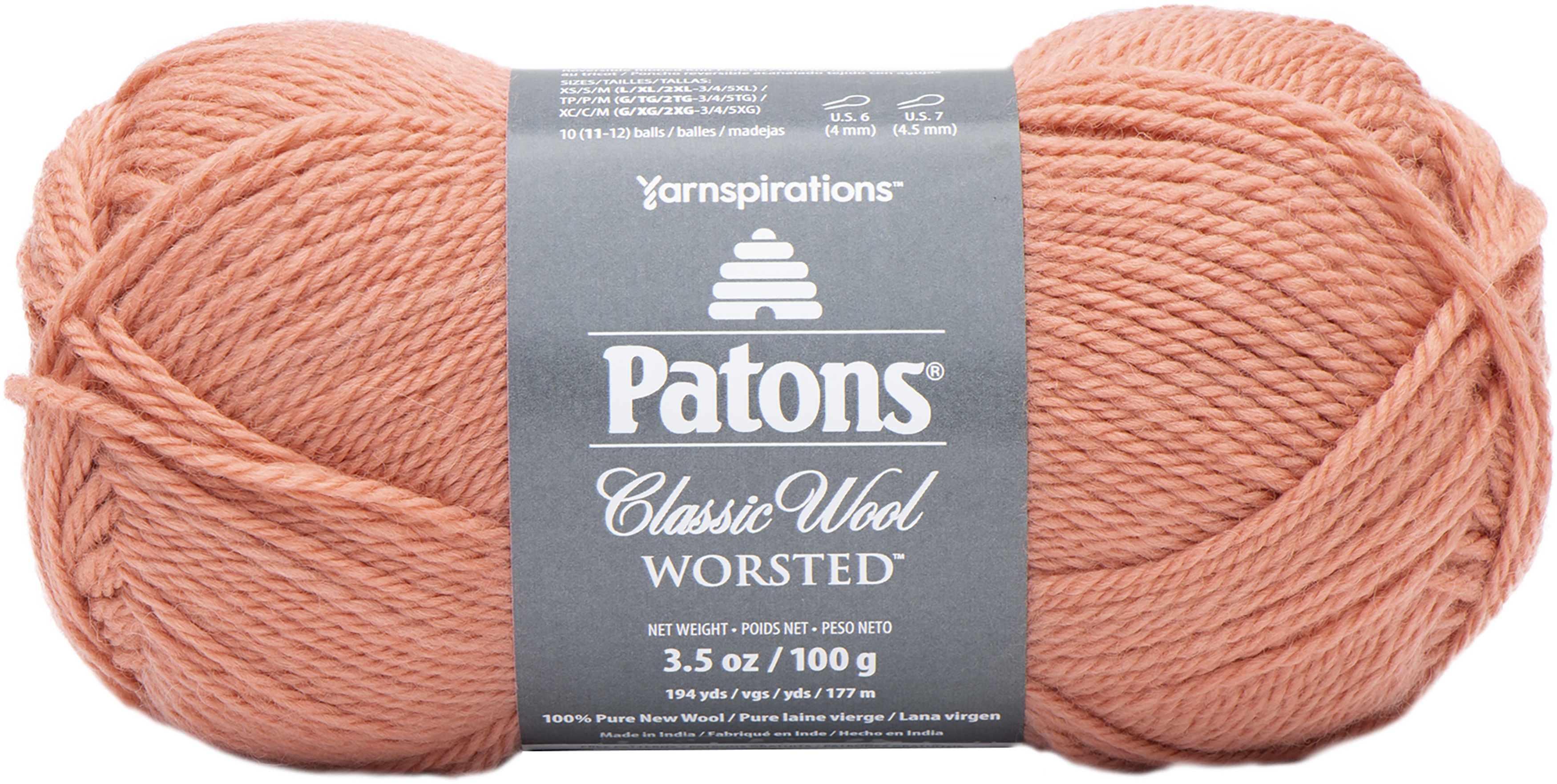 Patons Classic Wool Yarn Peach