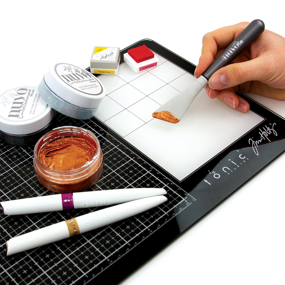 Tim Holtz Travel Glass Media Mat 10.25