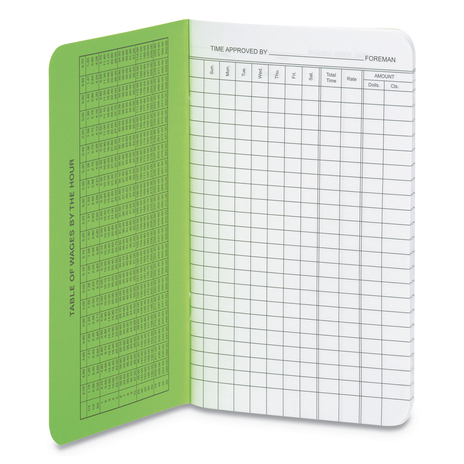 Wilson Jones® Foreman's Time Book, Week Ending, 4-1/8 x 6-3/4, 36-Page Book