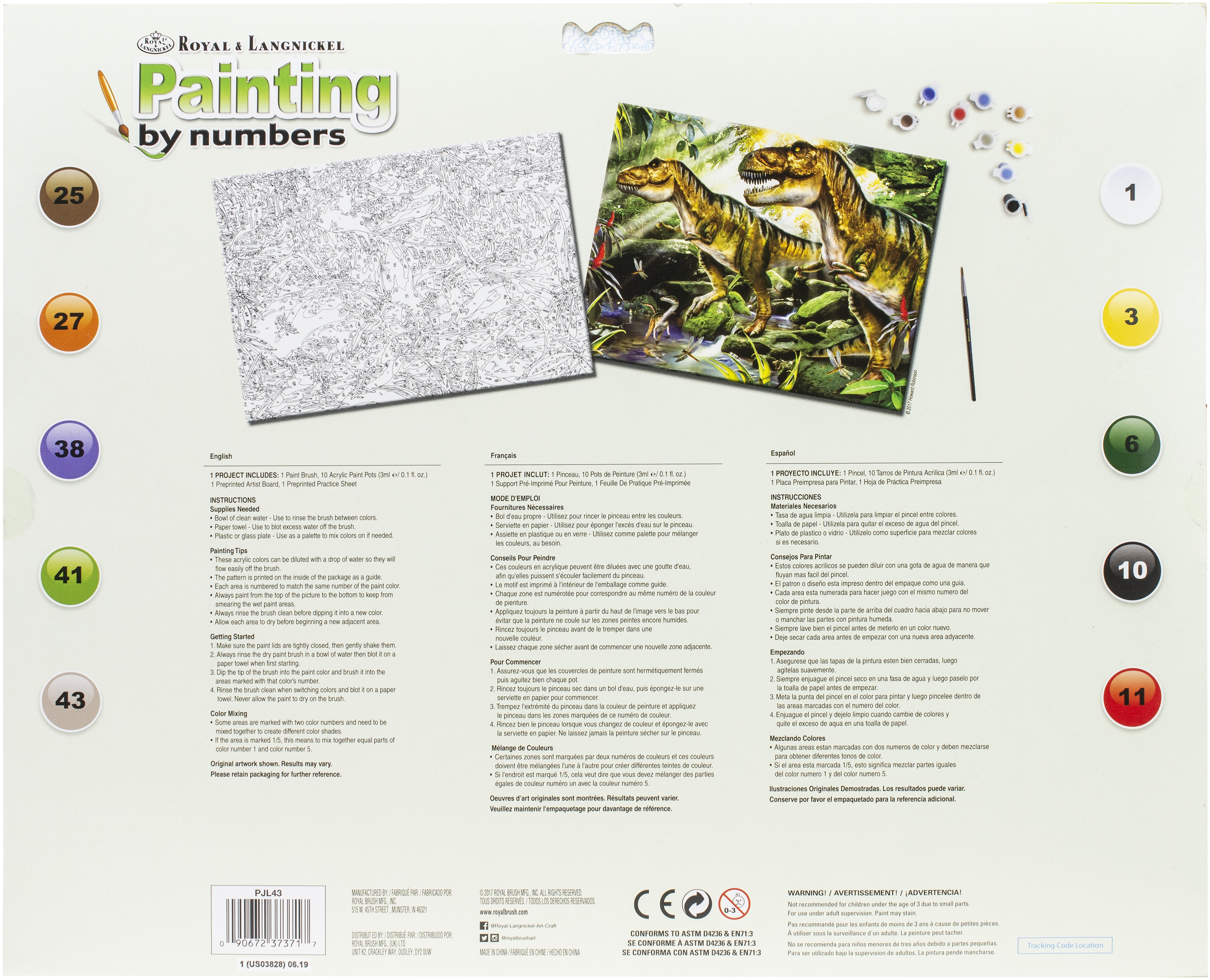 Junior Large Paint By Number Kit 15.25