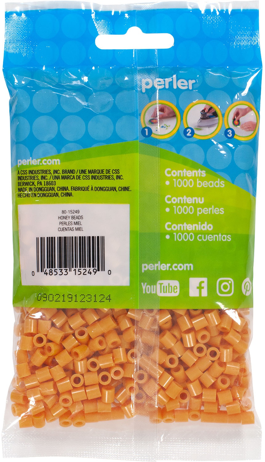 Perler Beads 1,000/Pkg Honey