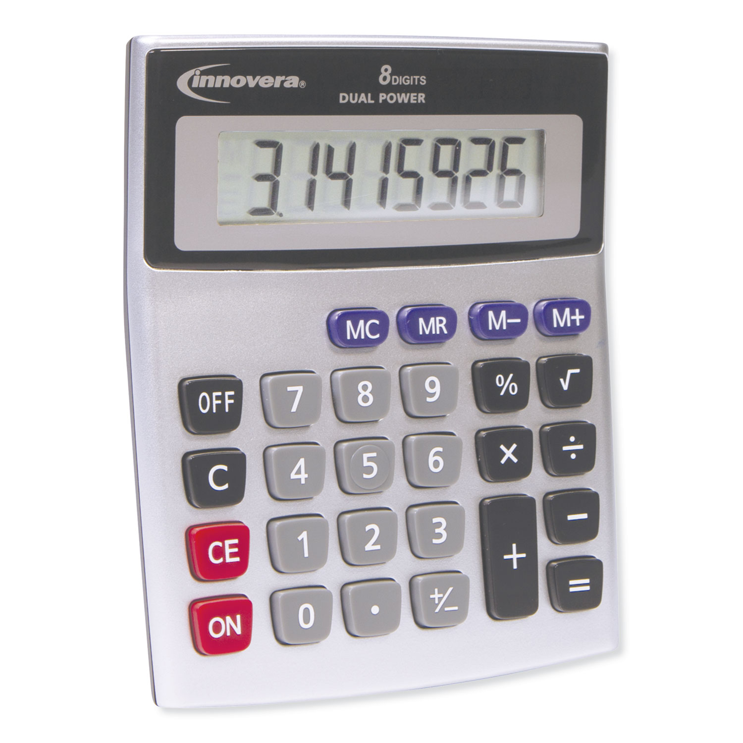 Innovera® Portable Minidesk Calculator, 8-Digit LCD