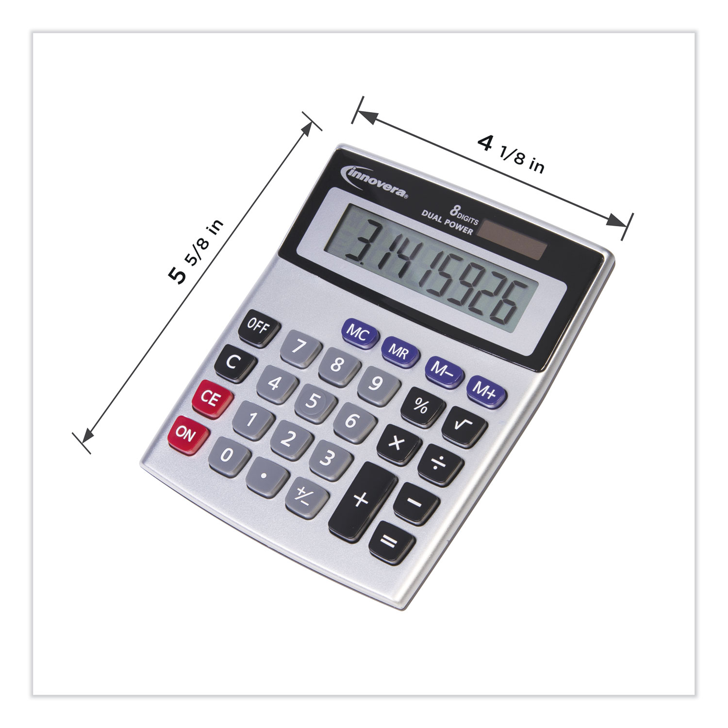 Innovera® Portable Minidesk Calculator, 8-Digit LCD