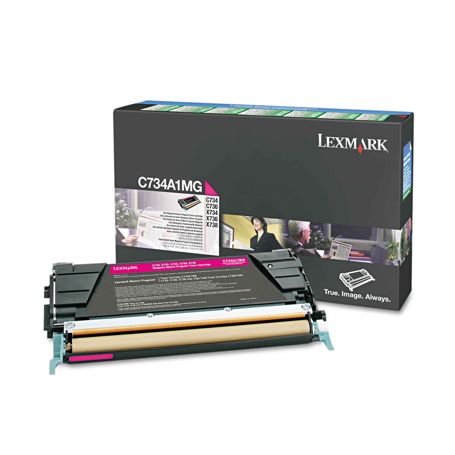 Lexmark C734A1MG Toner, Return Program, 6000 Page-Yield, Magenta