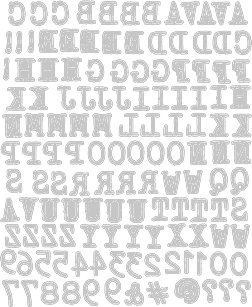 Sizzix Thinlits Dies By Tim Holtz Alphanumeric Tiny Type Upper