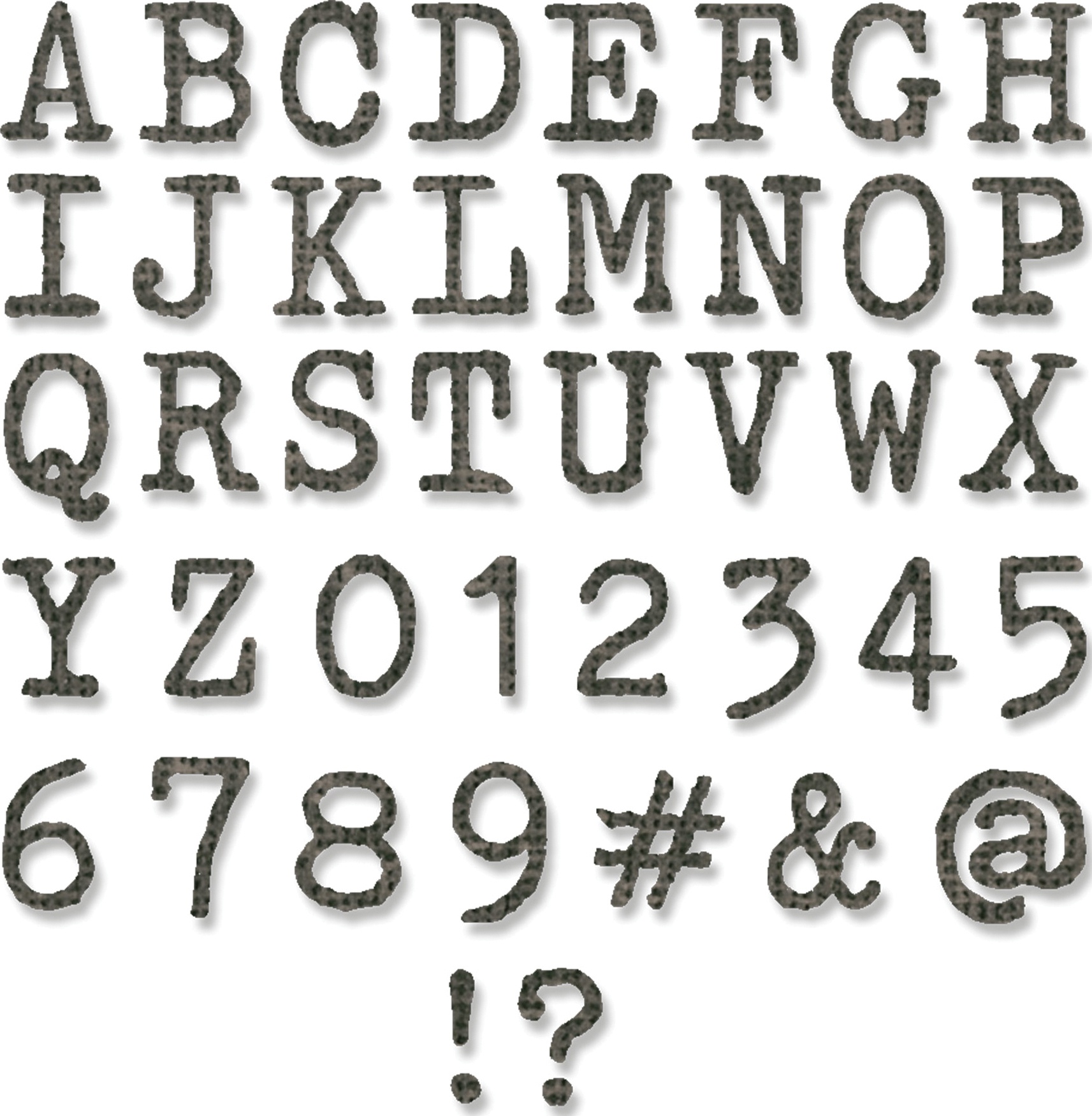 Sizzix Thinlits Dies By Tim Holtz Alphanumeric Tiny Type Upper