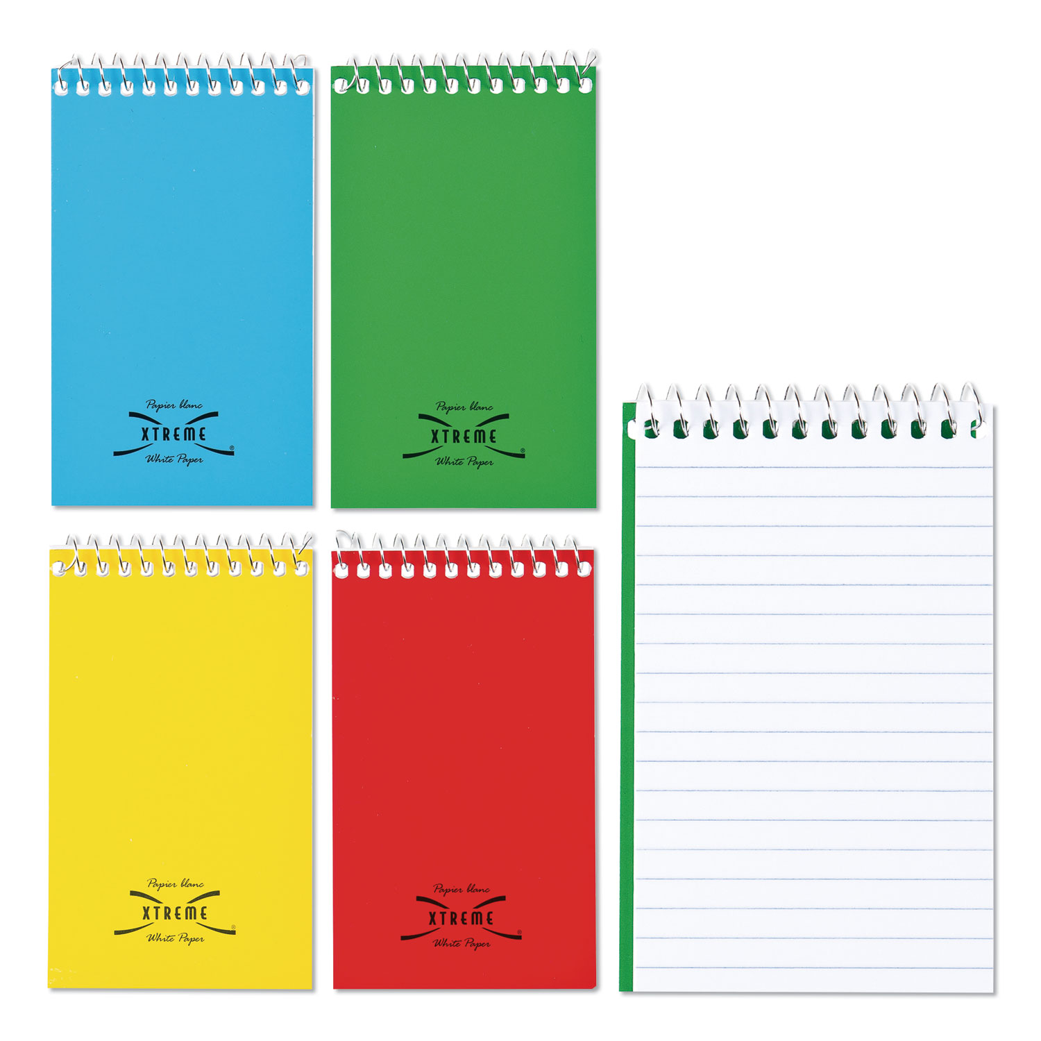 National® Wirebound Memo Book, Narrow Rule, 3 x 5, White, 60 Sheets