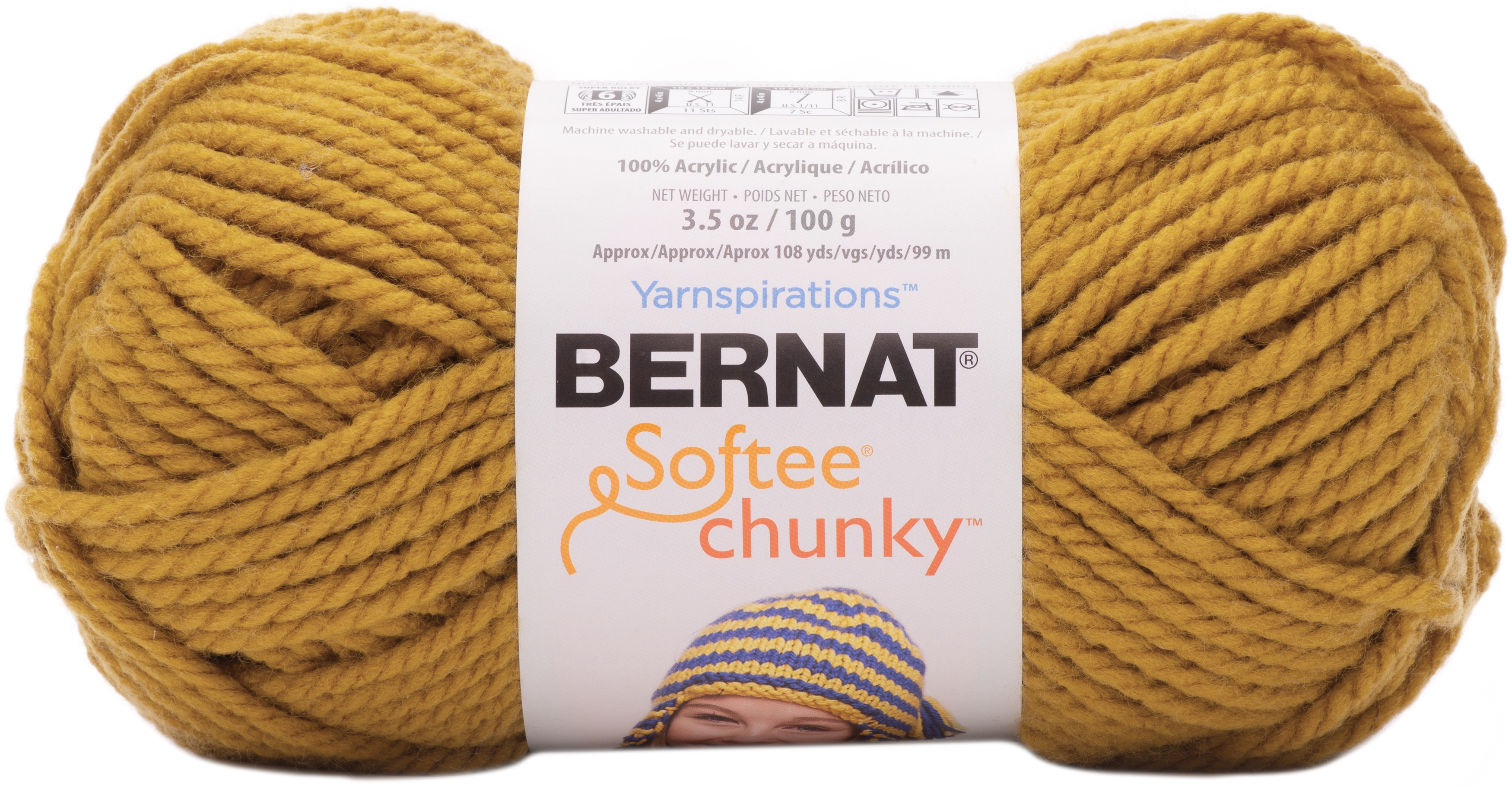 Bernat Softee Chunky Yarn Brass