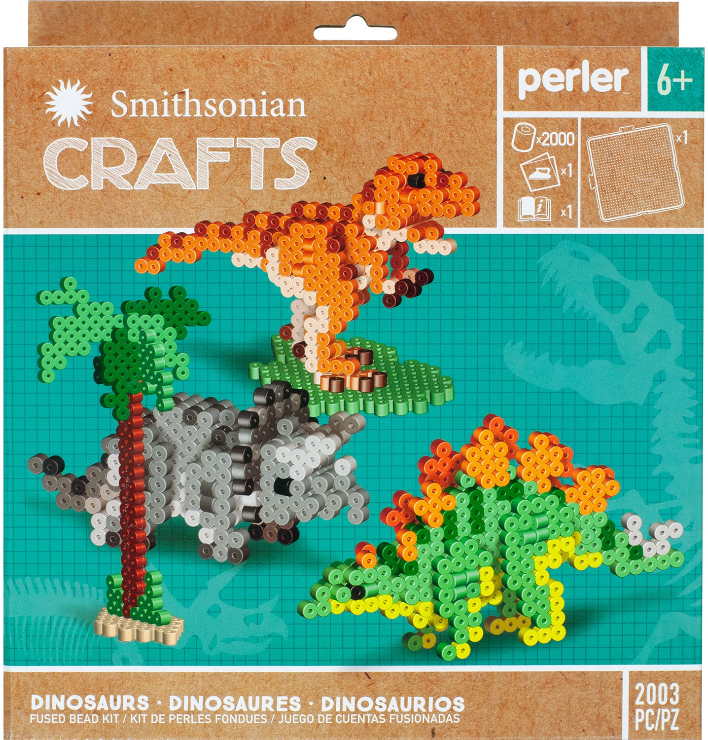 Perler Fuse Bead Activity Kit Smithsonian 3D Dinosaurs