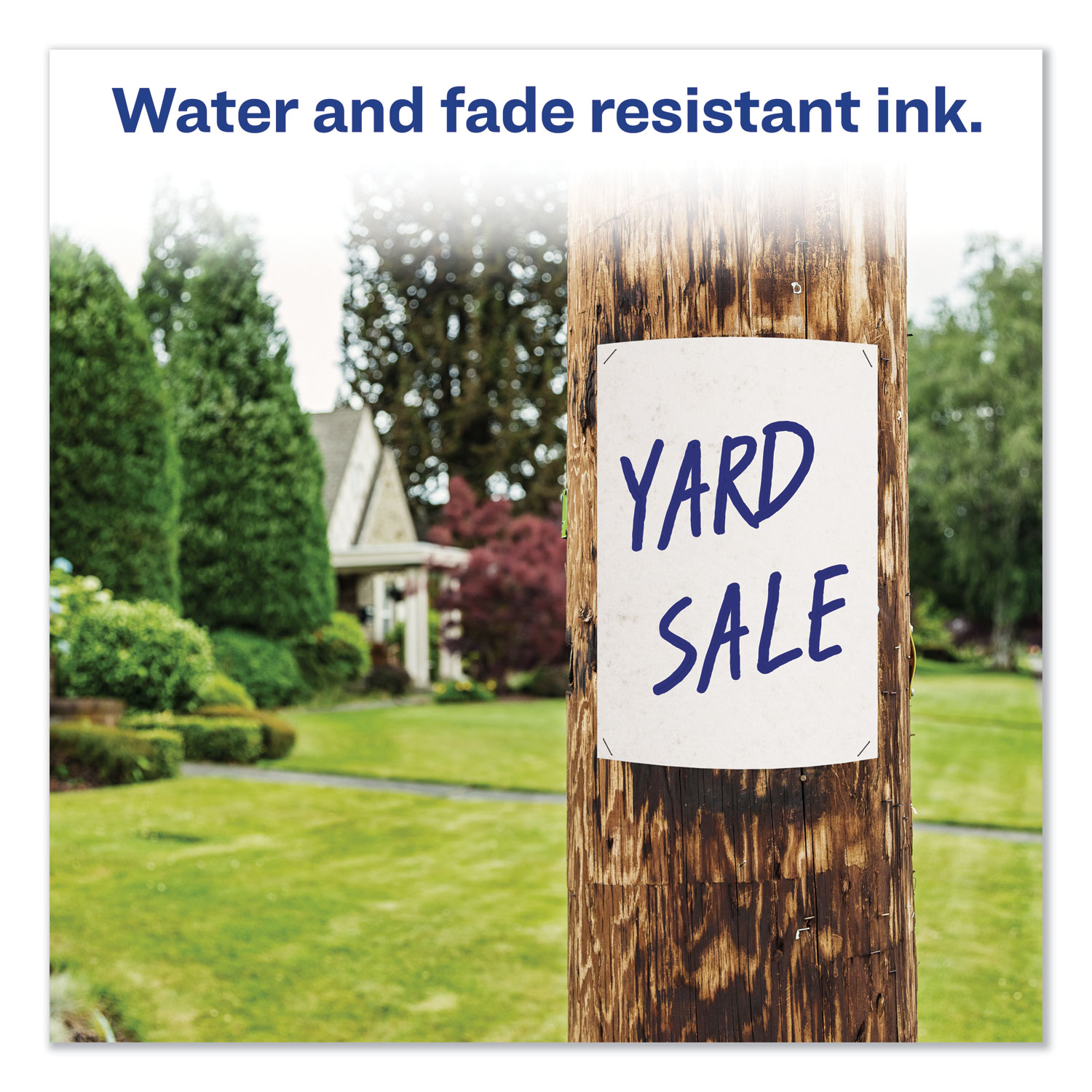 Avery® Blue Marks-A-Lot Regular Desk-Style Permanent Marker, Chisel Tip, Dozen