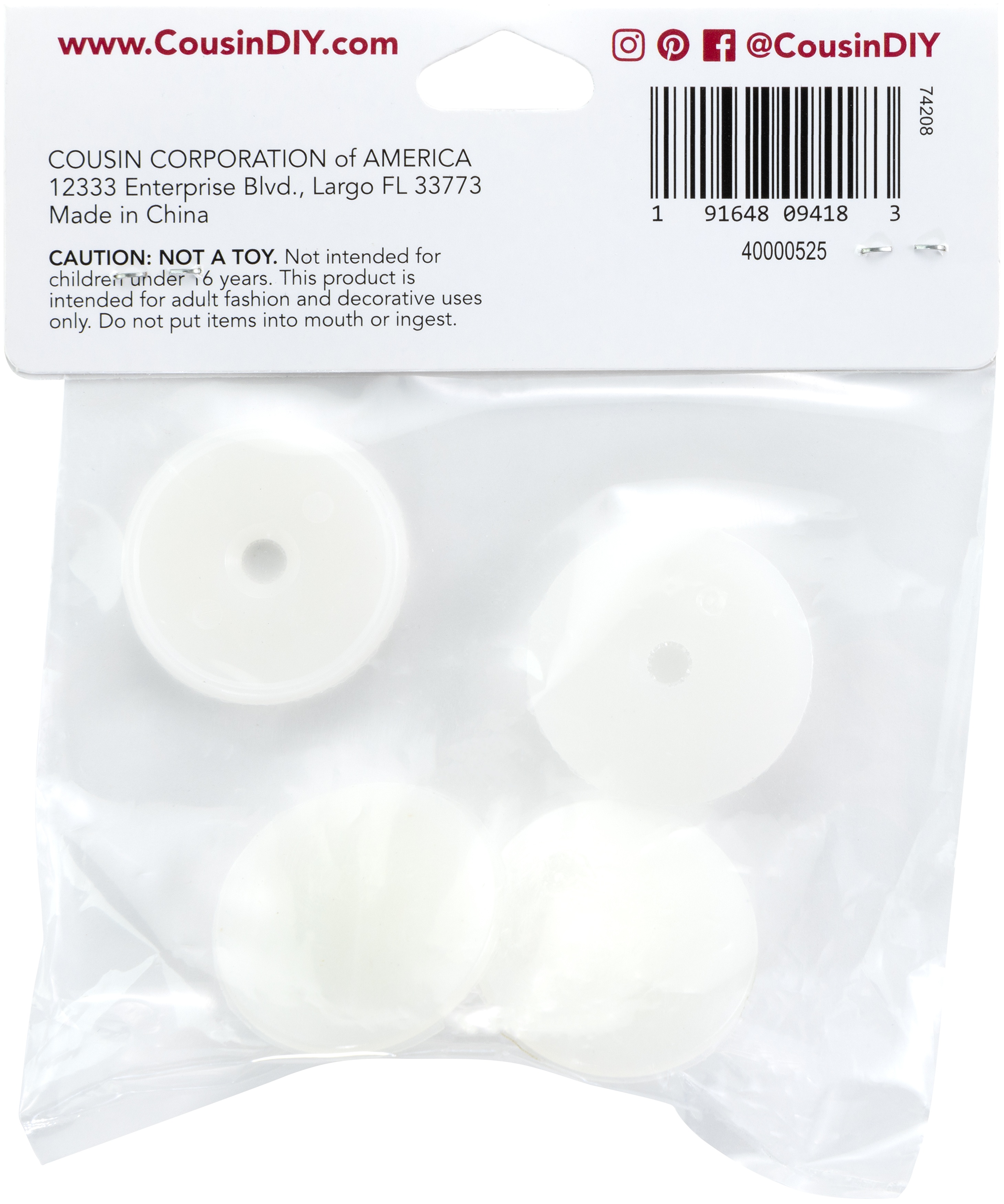 Doll Joints 30mm 2/Pkg White