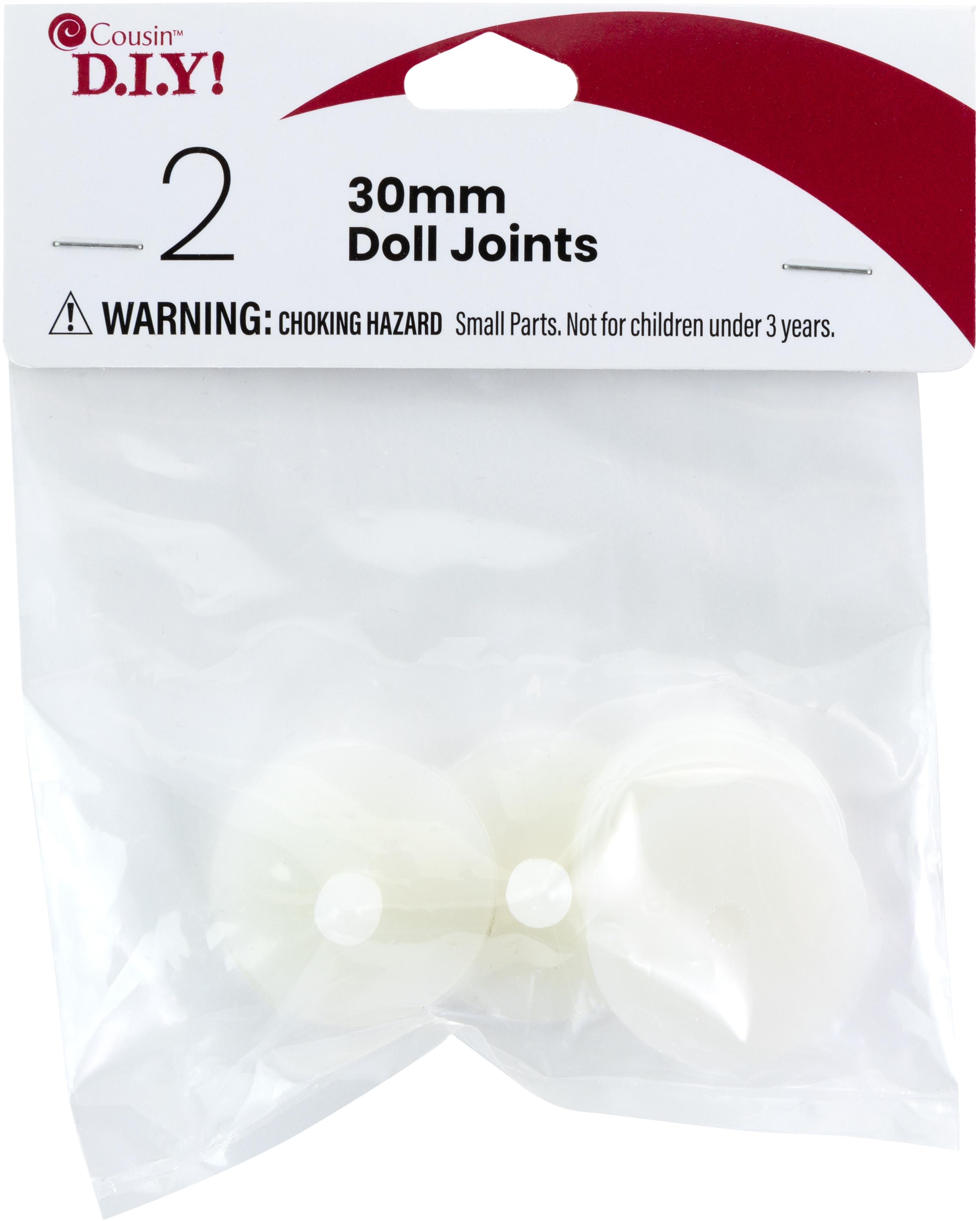 Doll Joints 30mm 2/Pkg White
