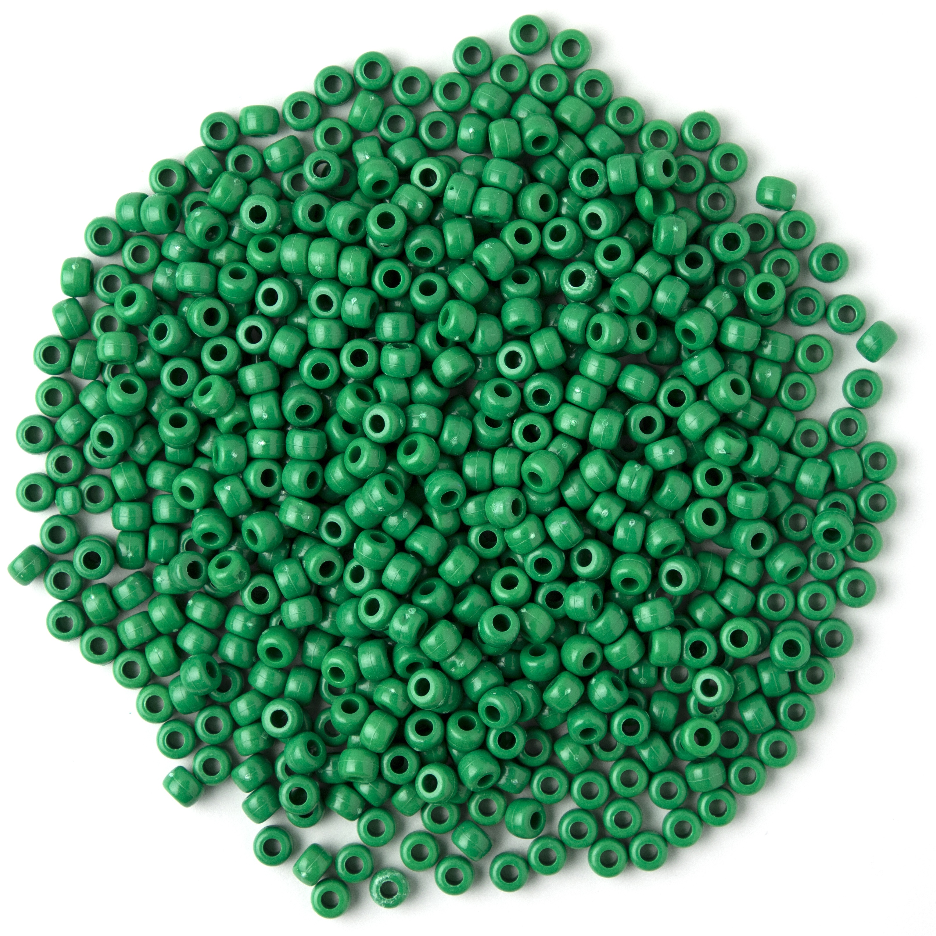 Pony Beads 6mmx9mm 1,000/Pkg Green