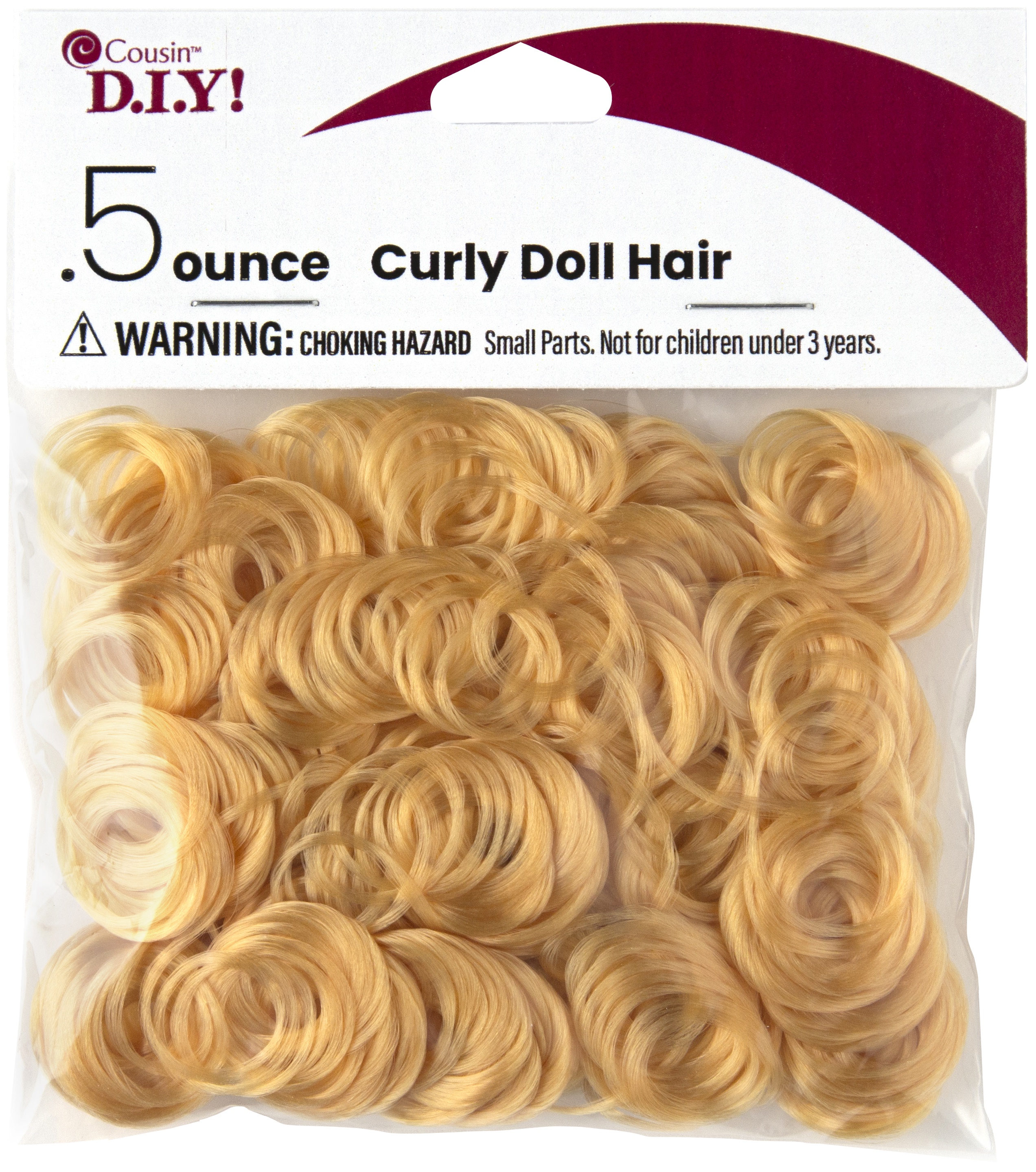 Curly Doll Hair .5oz Strawberry Blonde