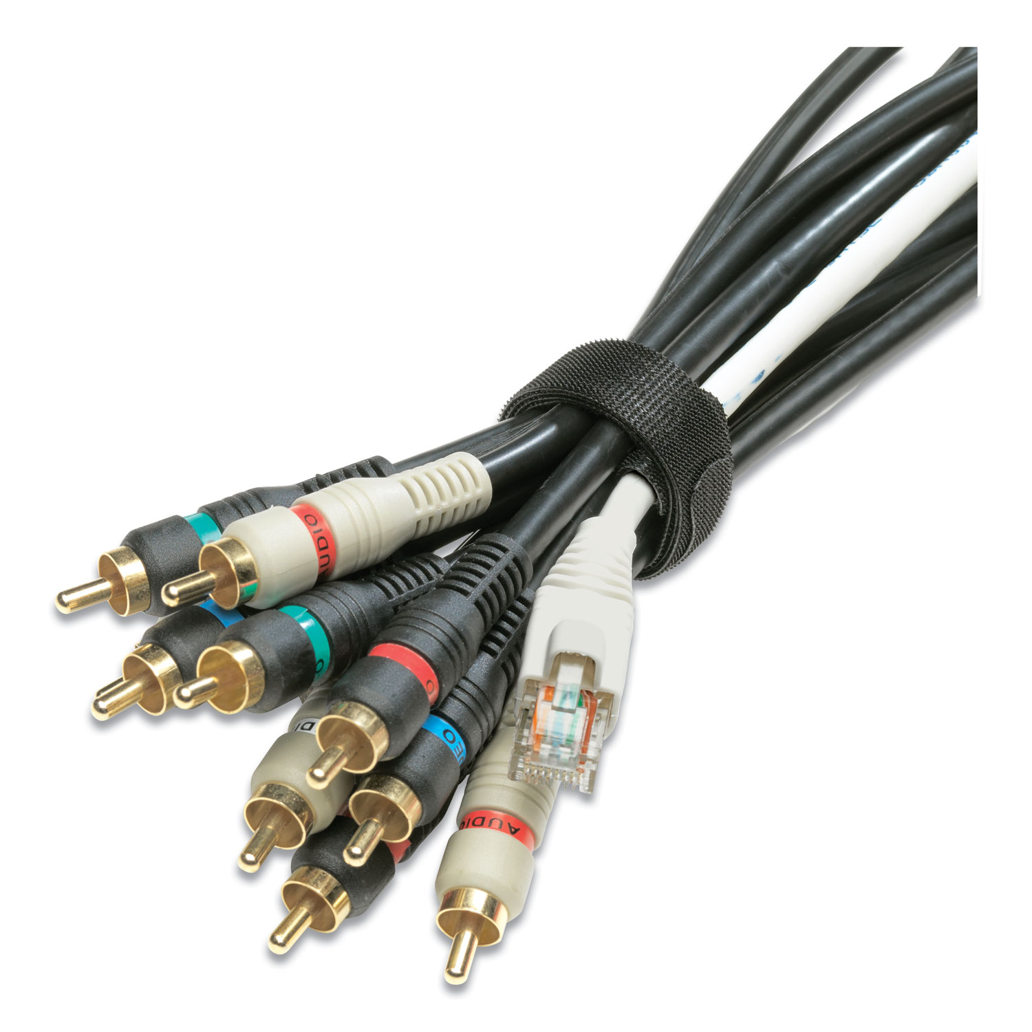 Velcro® Reusable Self-Gripping Cable Ties, 1/4 x 8 inches, Black, 25 Ties/Pack