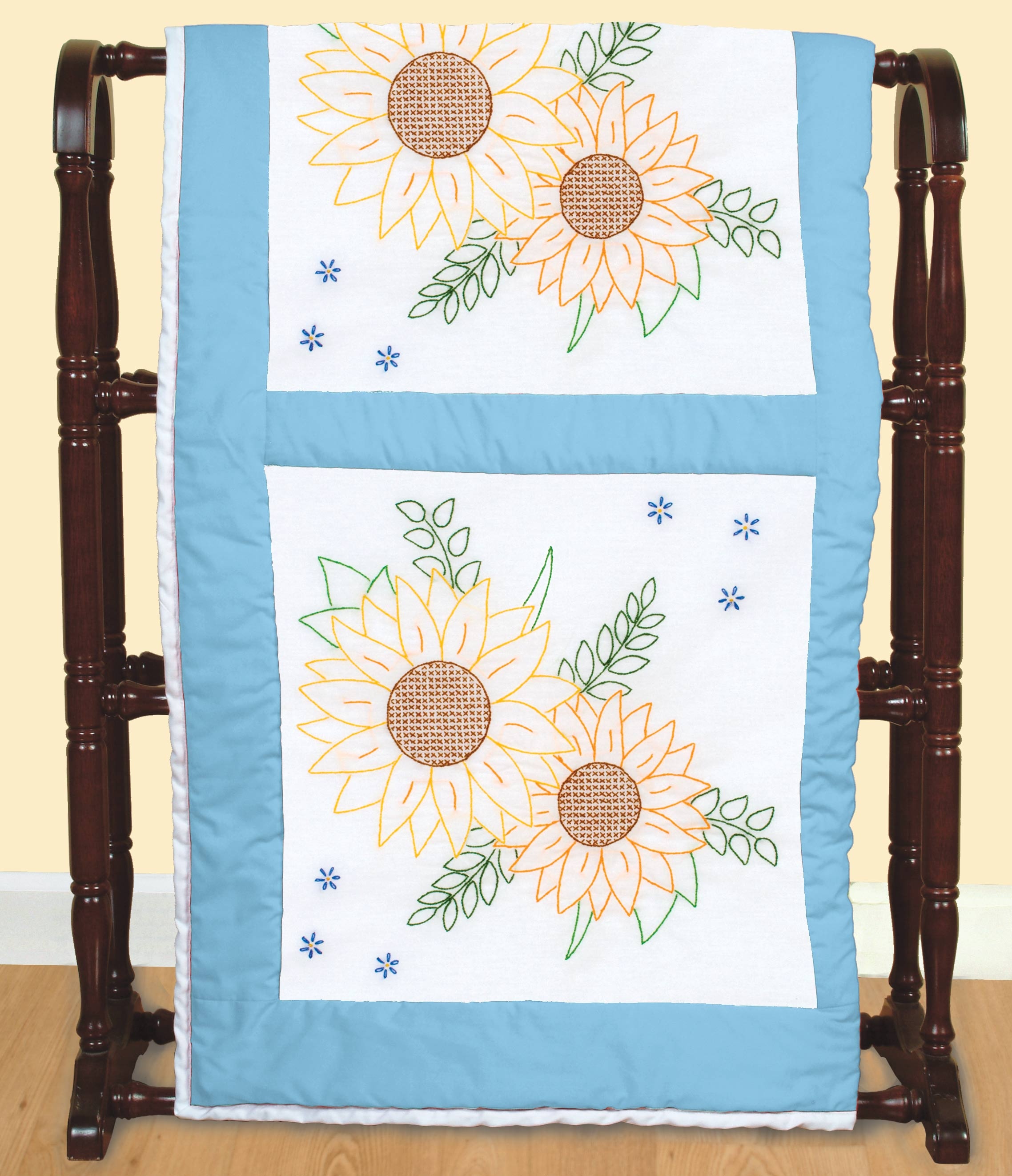 Jack Dempsey Stamped White Quilt Blocks 18