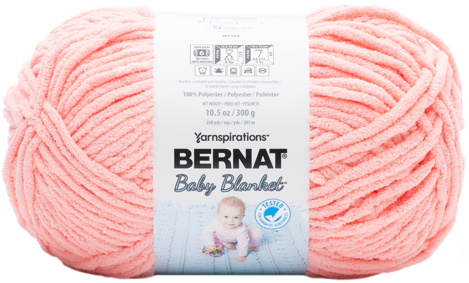 Bernat Baby Blanket Big Ball Yarn Coral Blossom