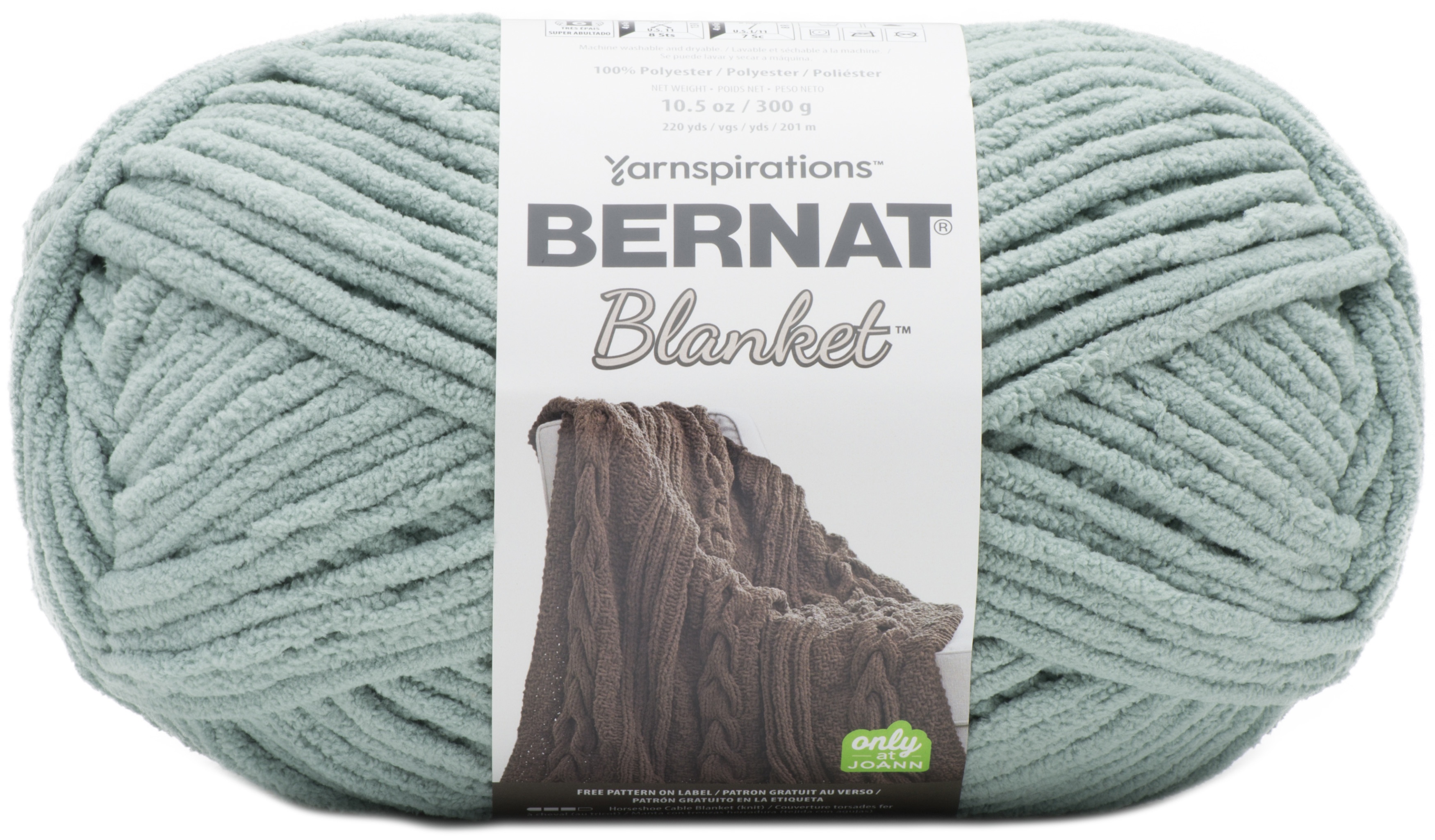 Bernat Blanket Big Ball Yarn Smoky Green