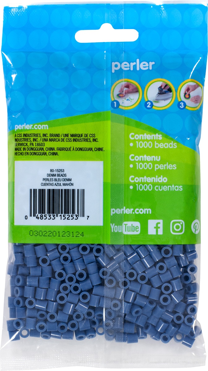 Perler Beads 1,000/Pkg Denim
