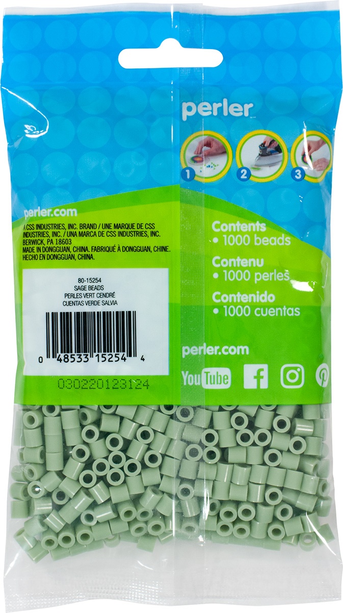 Perler Beads 1,000/Pkg Sage