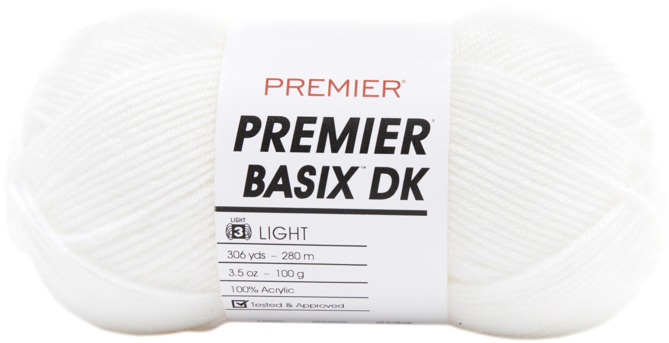Premier Yarns Basix DK Yarn White