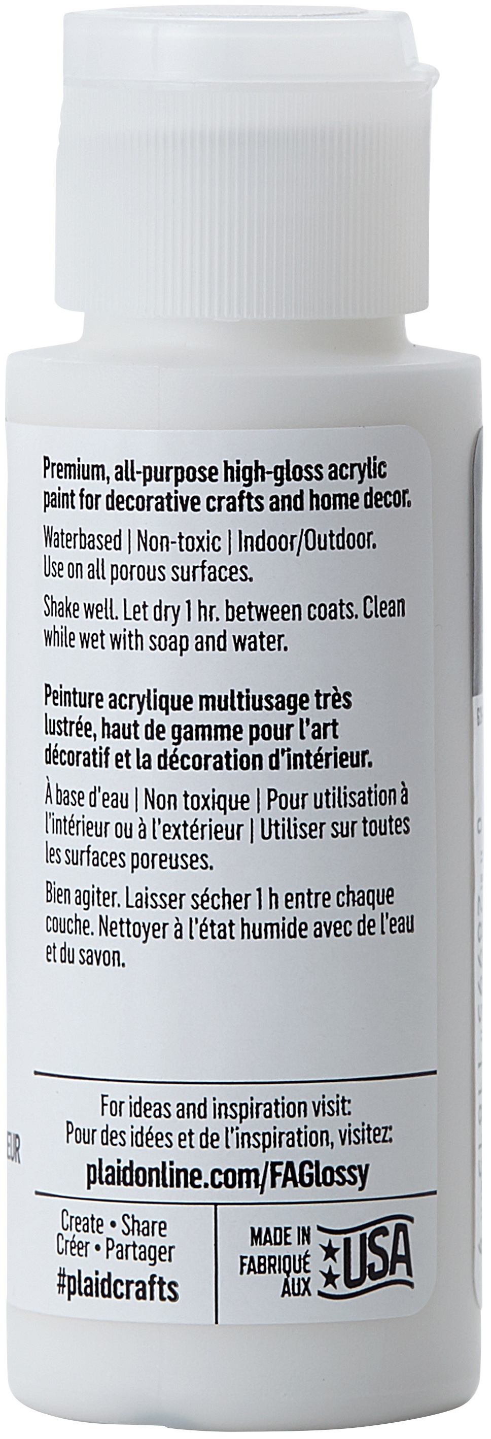 FolkArt Glossy Paint 2oz Brilliant White