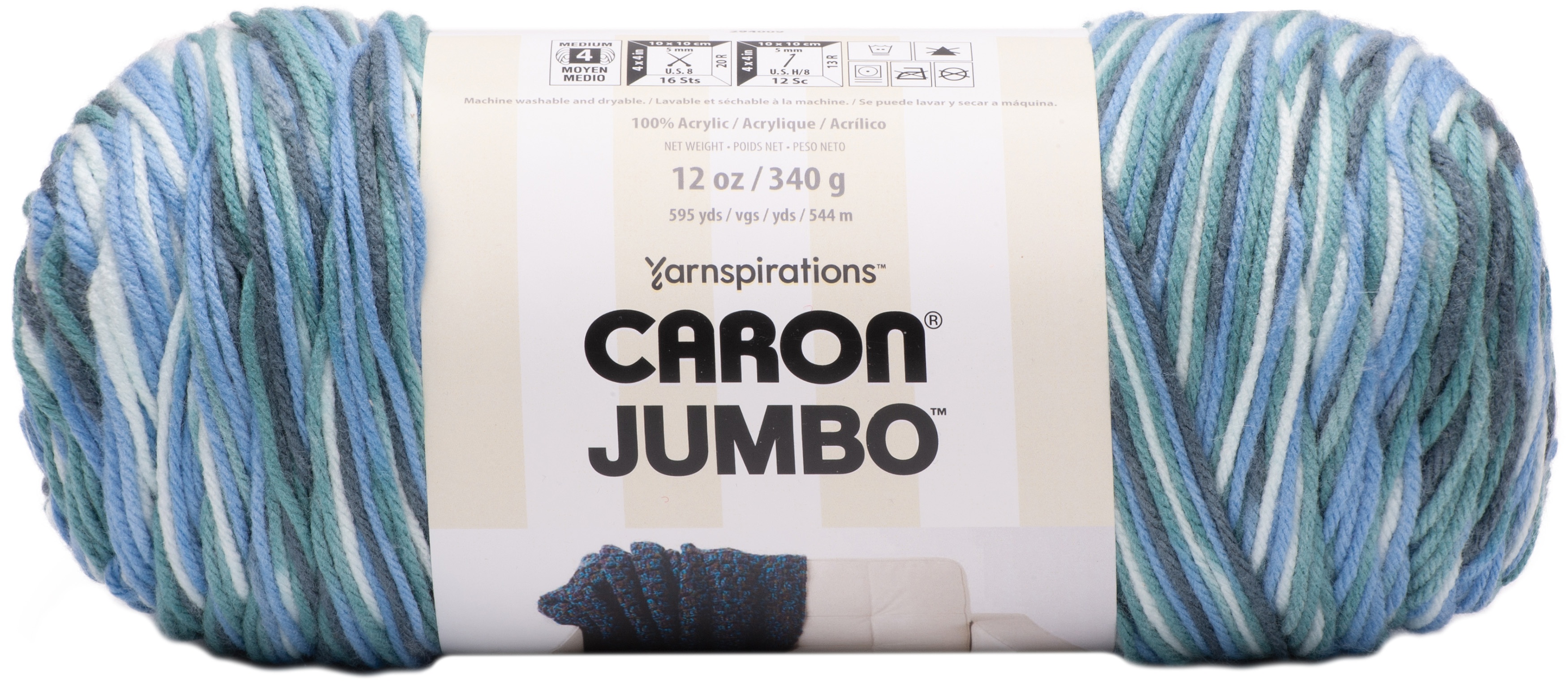 Caron Jumbo Print Yarn Seafoam