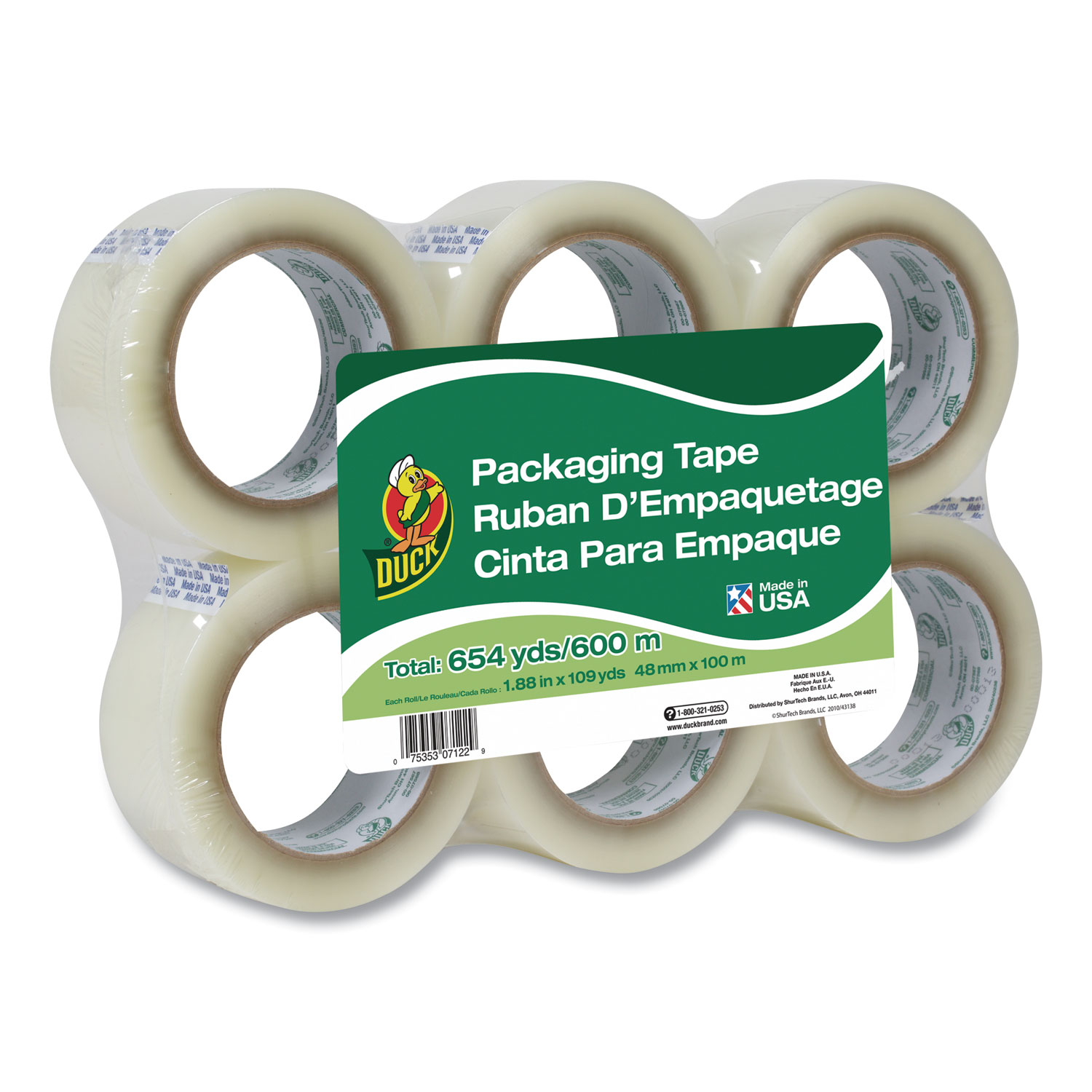 Duck® Commercial Grade Packaging Tape, 2