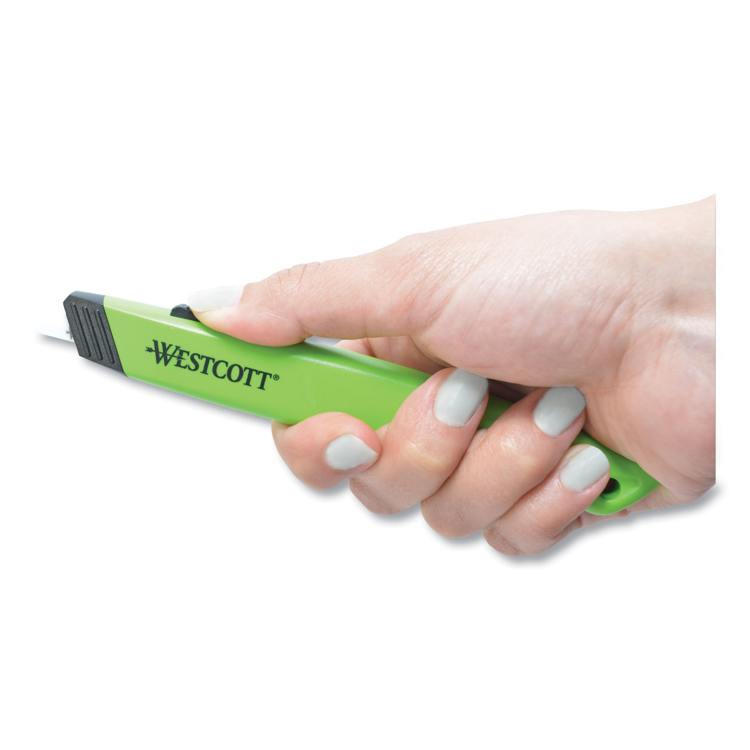 Full Sized Retractable Ceramic Utility Cutter Green