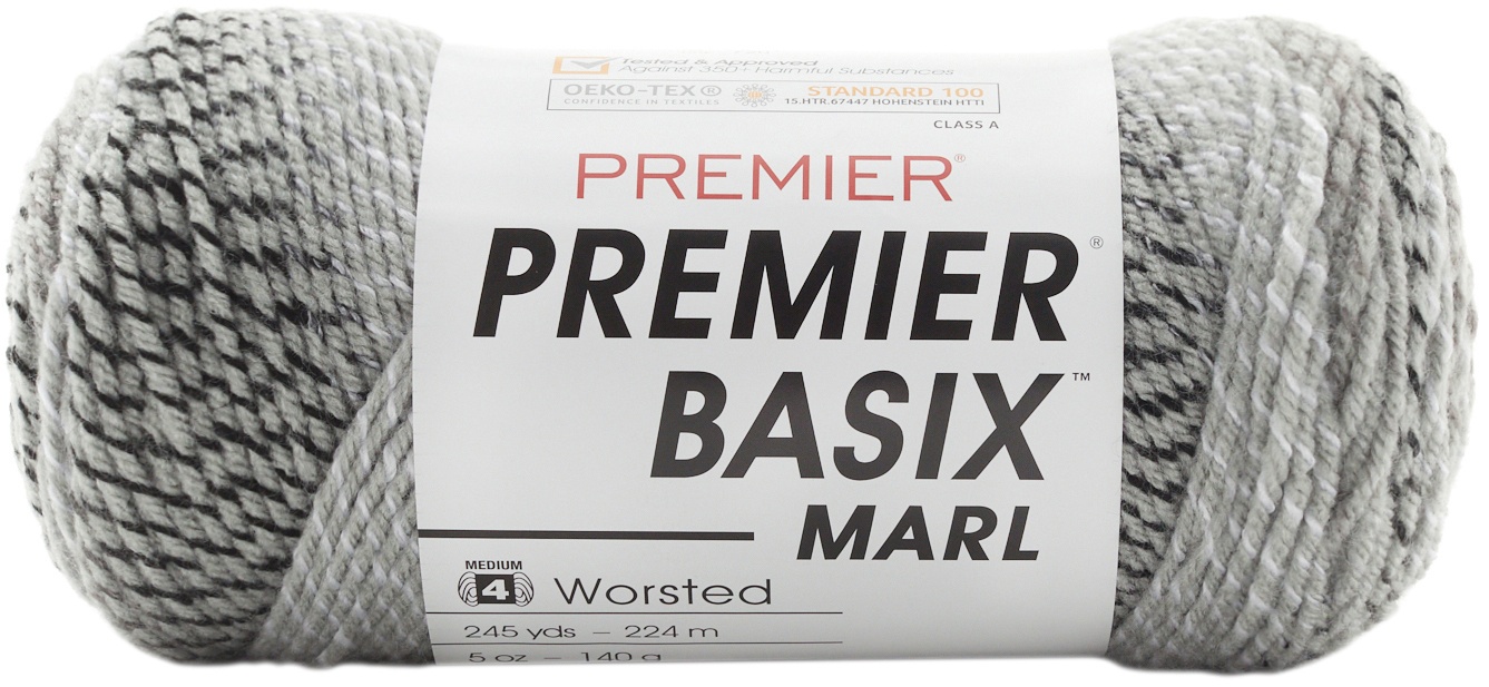 Premier Yarns Basix Marl Yarn-Monochrome Marl