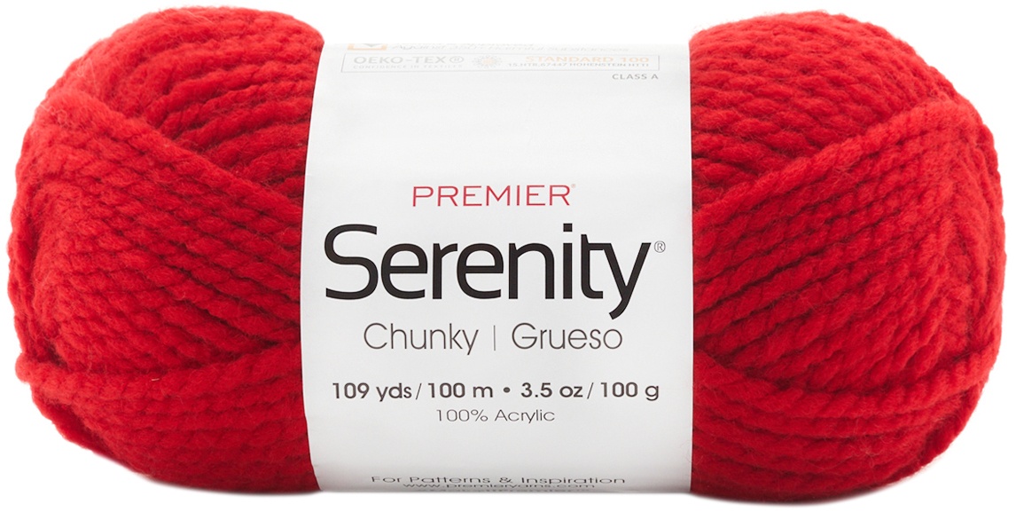 Premier Yarns Serenity Chunky Yarn - Solid-Really Red