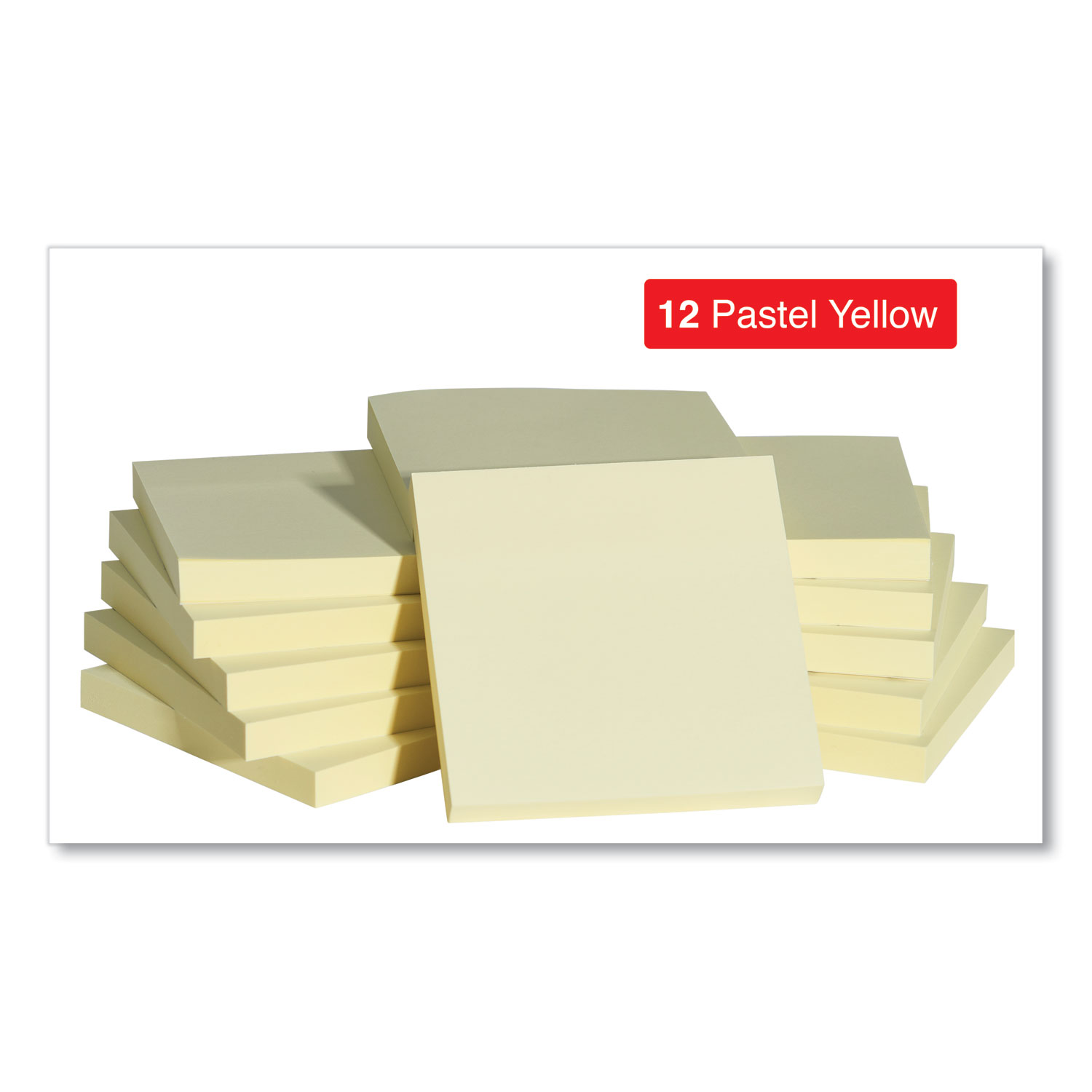 Universal® Standard Self-Stick Notes, 3 x 3, Yellow, 100-Sheet, 12/Pack