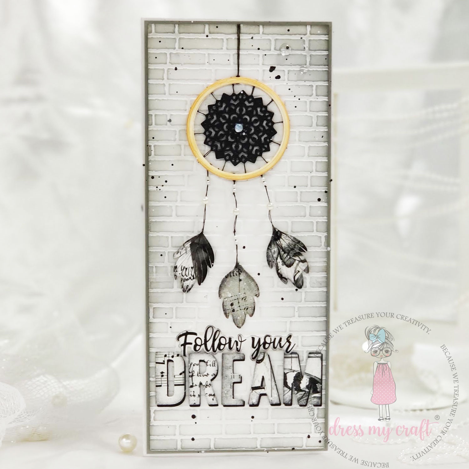 Dress My Craft Embossing Folder 4.25