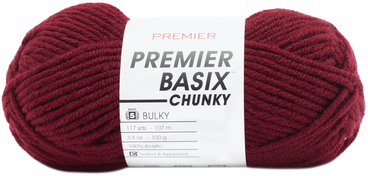 Premier Yarns Basix Chunky Yarn-Burgundy