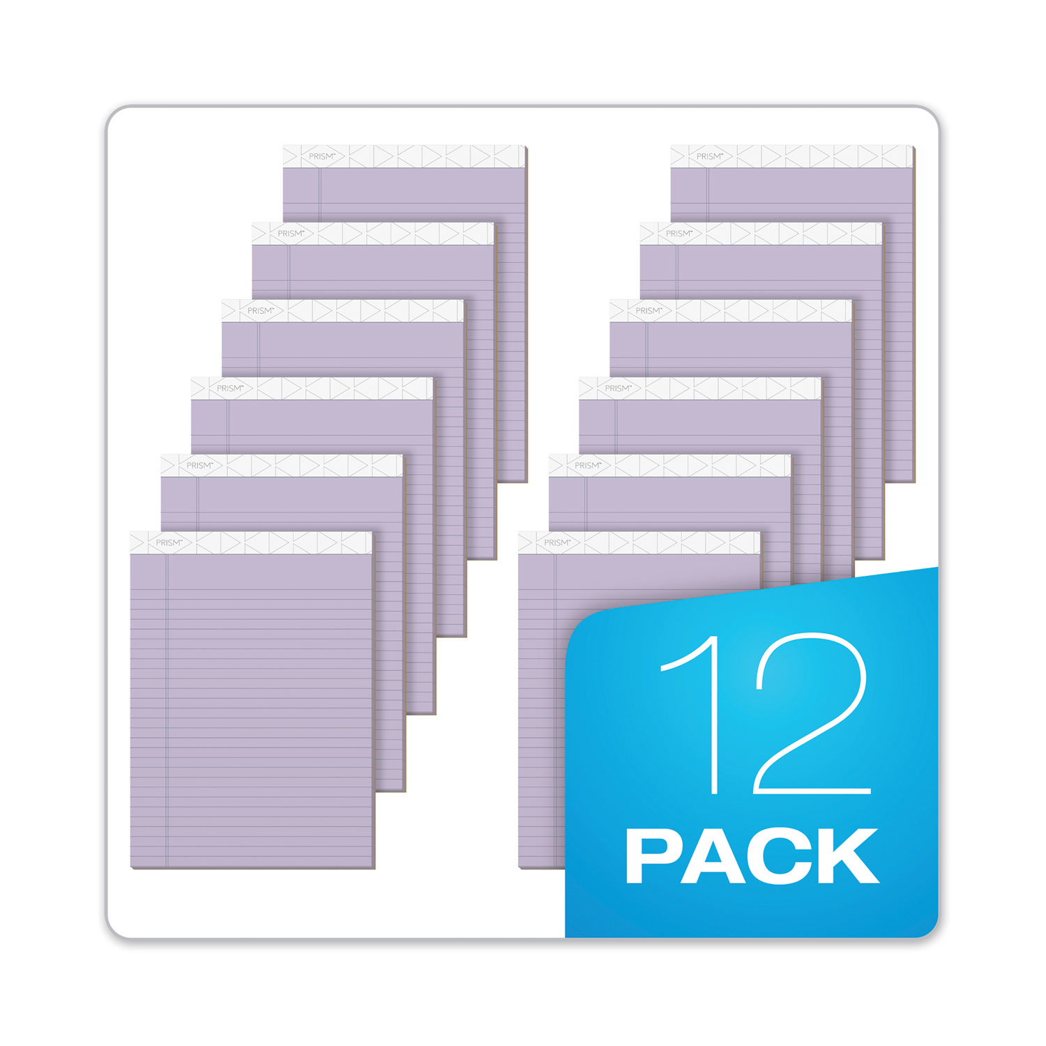 TOPS Prism Plus Colored Legal Pads, 8 1/2 x 11 3/4, Orchid, 50 Sheets, Dozen