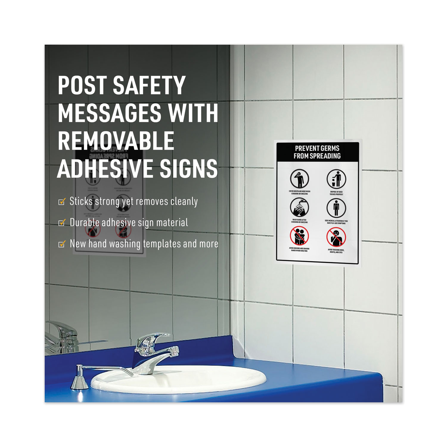 Avery® Surface Safe Sign Labels, 5 x 7, White, 30/Pk
