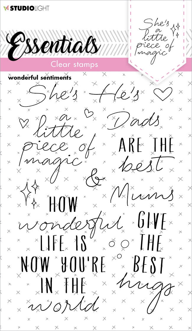 Studio Light Essentials Clear Stamp-Nr. 173, Wonderful Sentiments