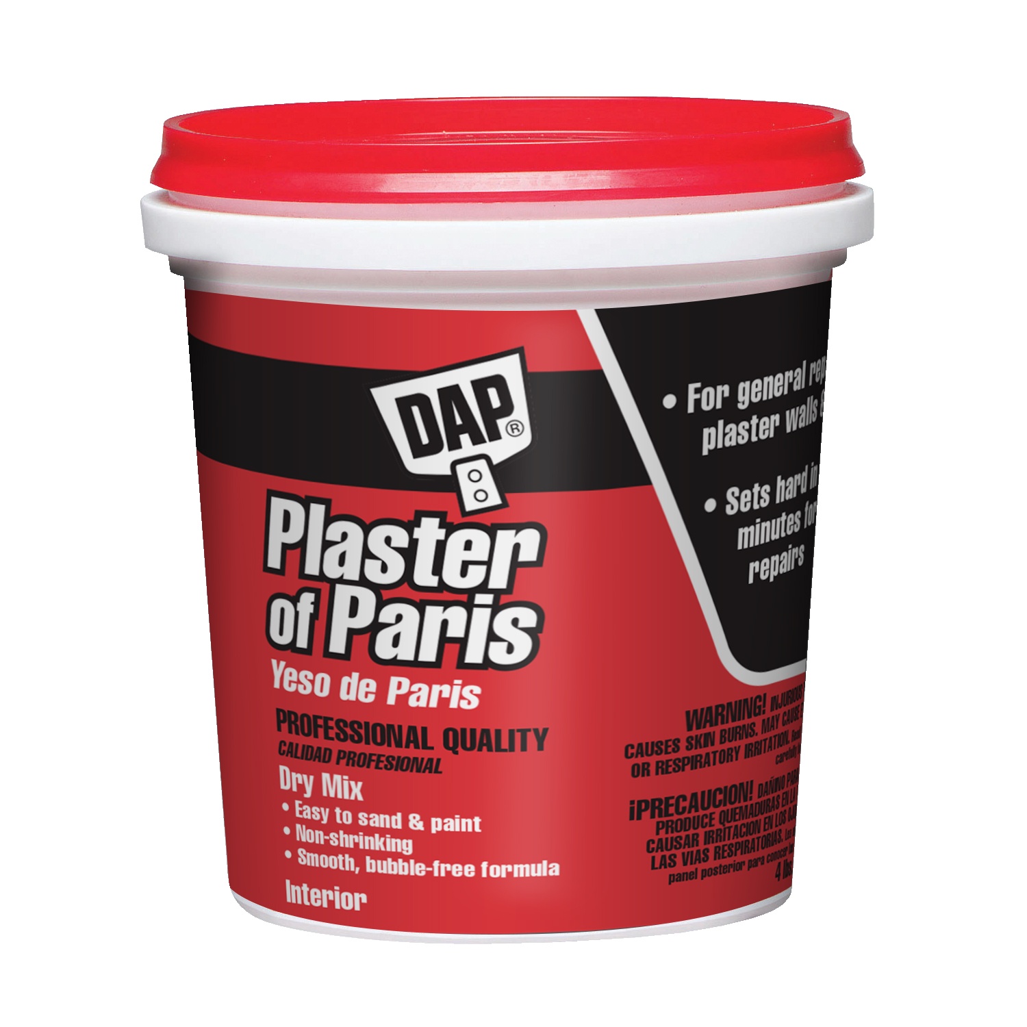 DAP® Plaster of Paris, 4 lb Tub/Pail, White