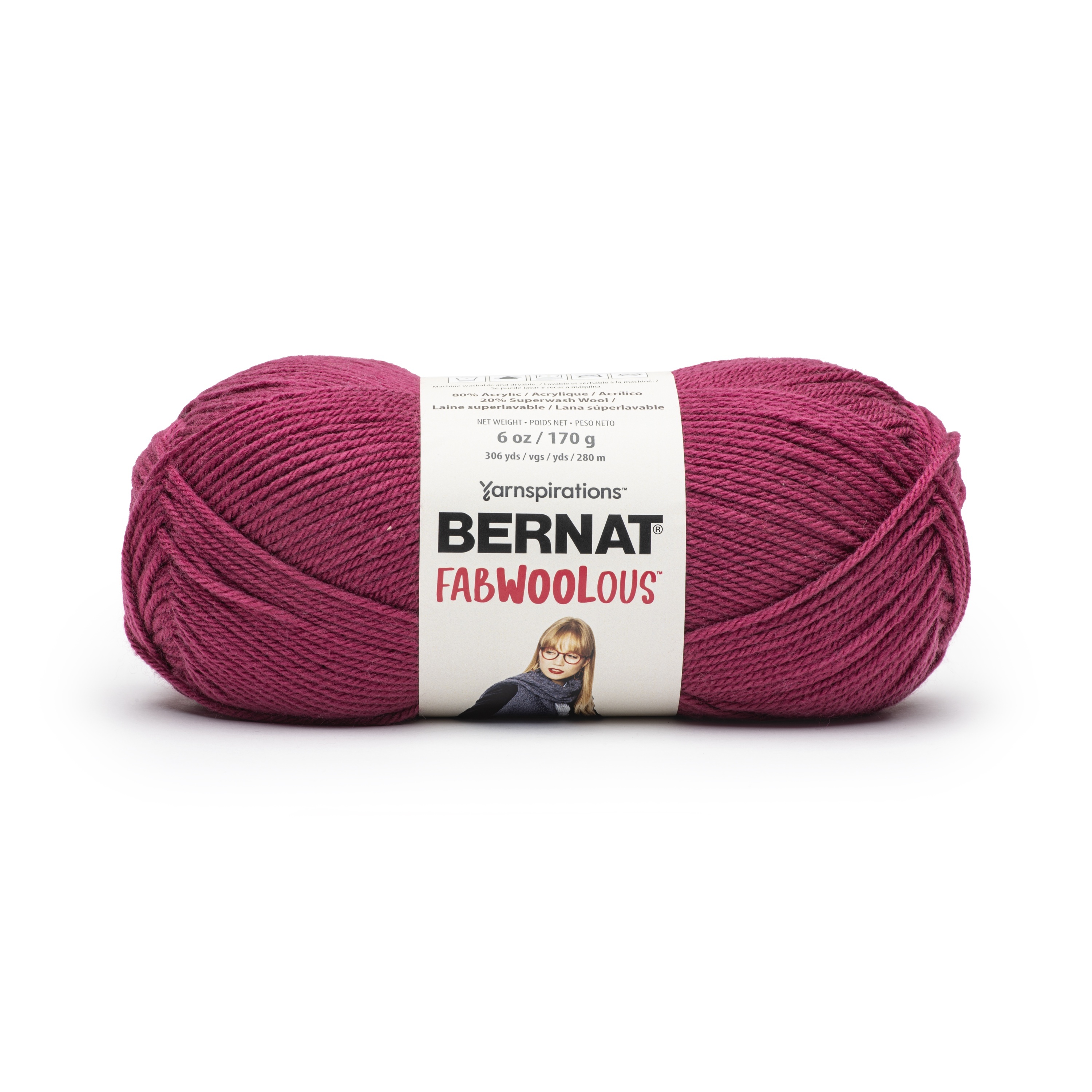 Bernat Fabwoolous Yarn-Fuchsia
