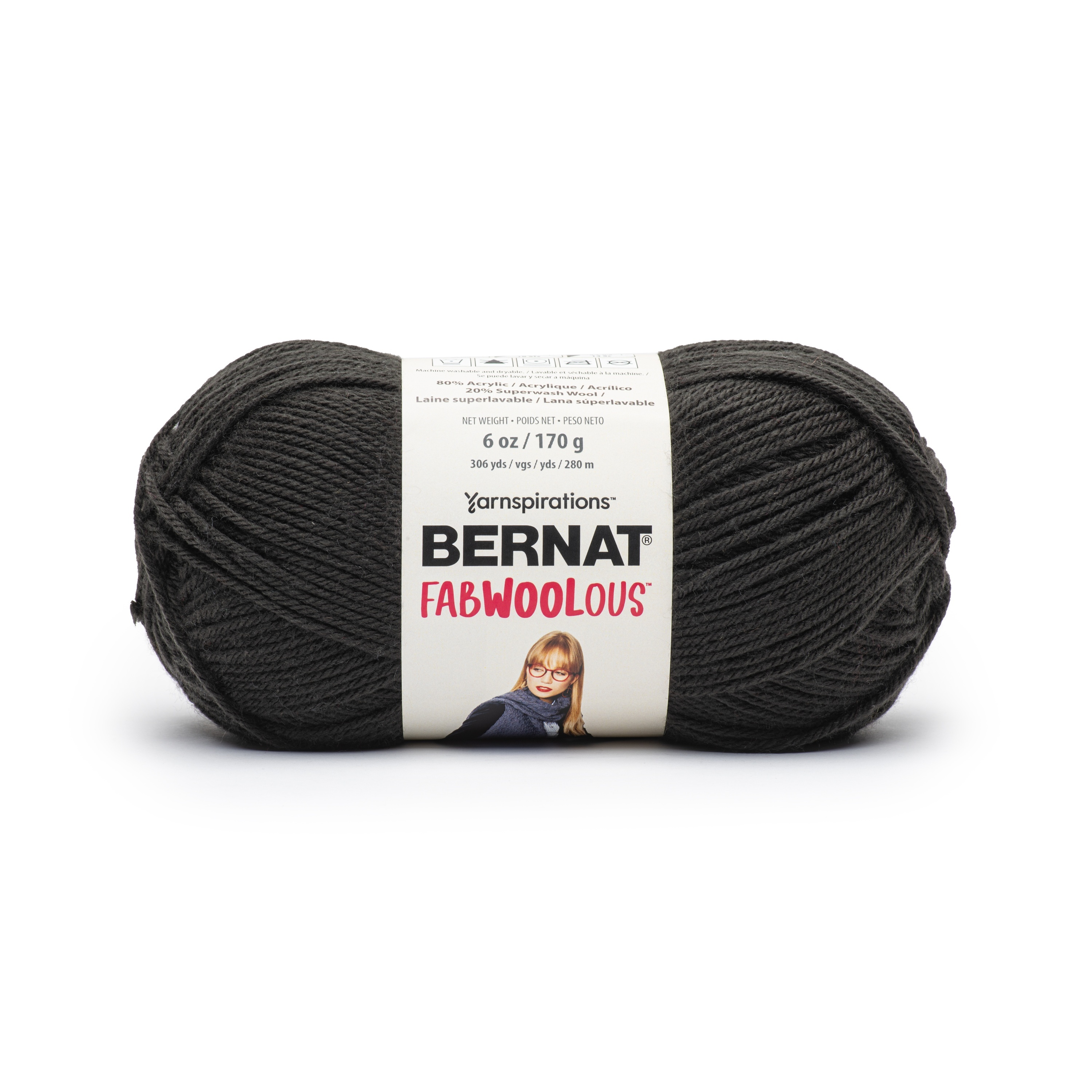 Bernat Fabwoolous Yarn-Coal