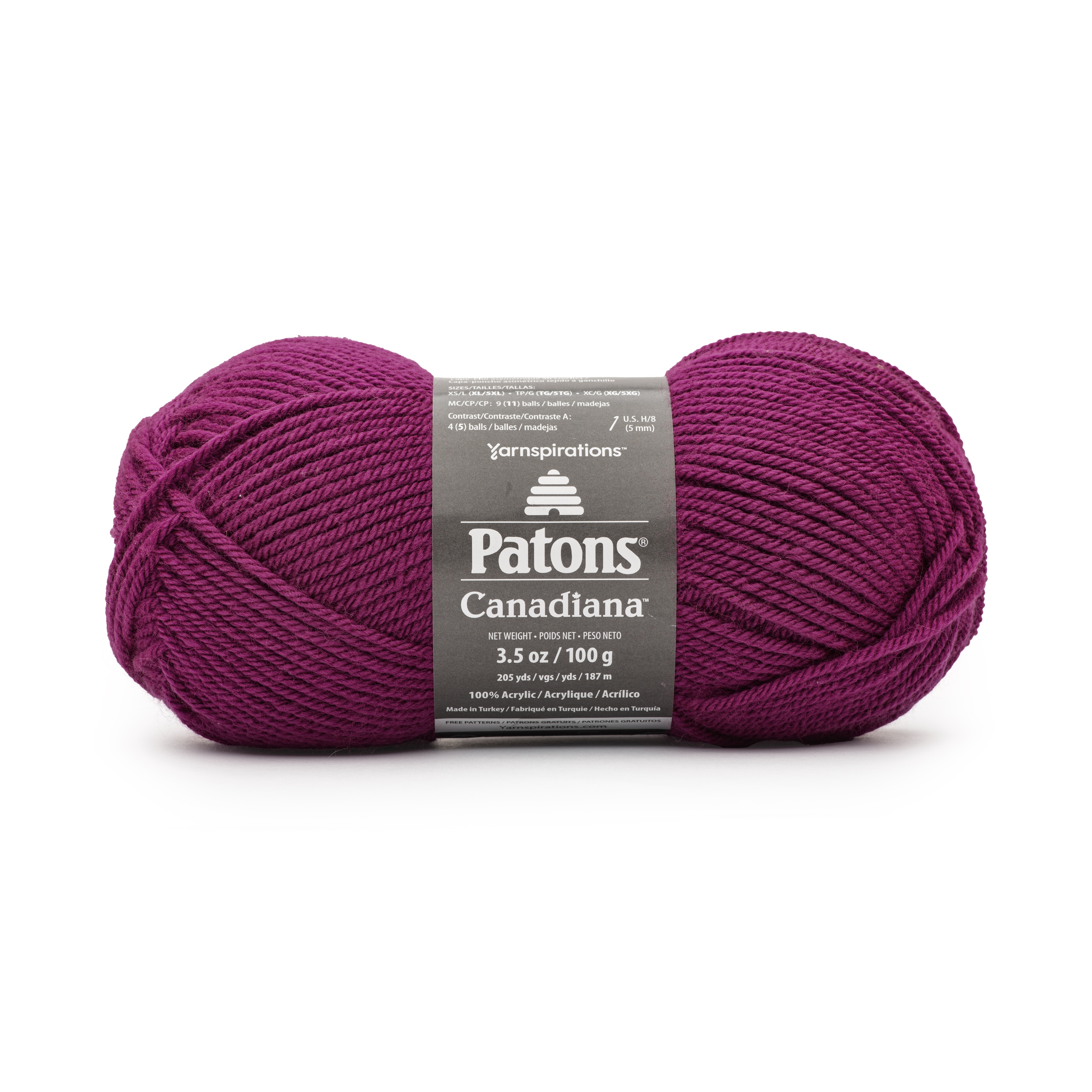 Patons Canadiana Yarn - Solids-Fuchsia