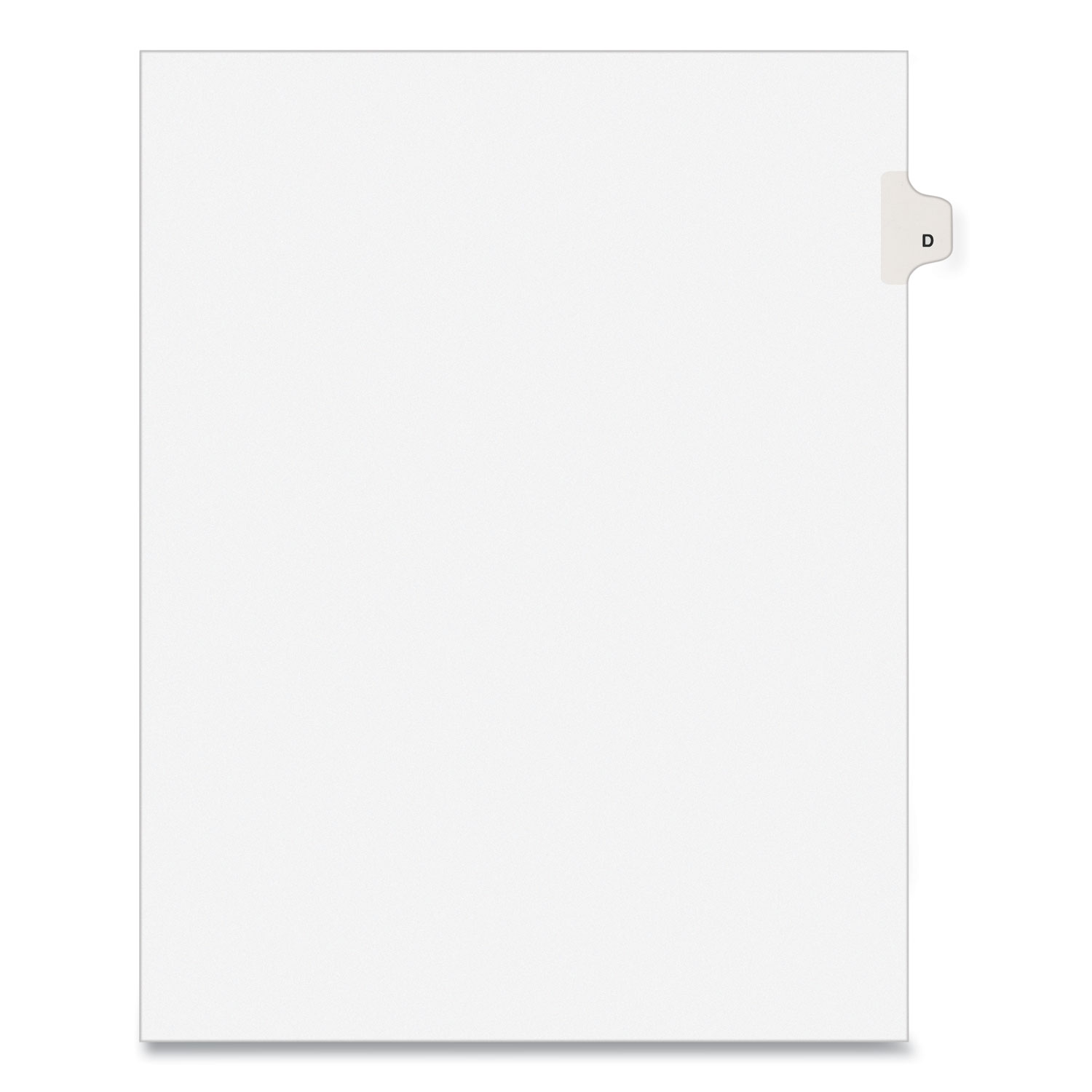 Avery® Avery-Style Legal Exhibit Side Tab Dividers, 1-Tab, Title D, Ltr, White,