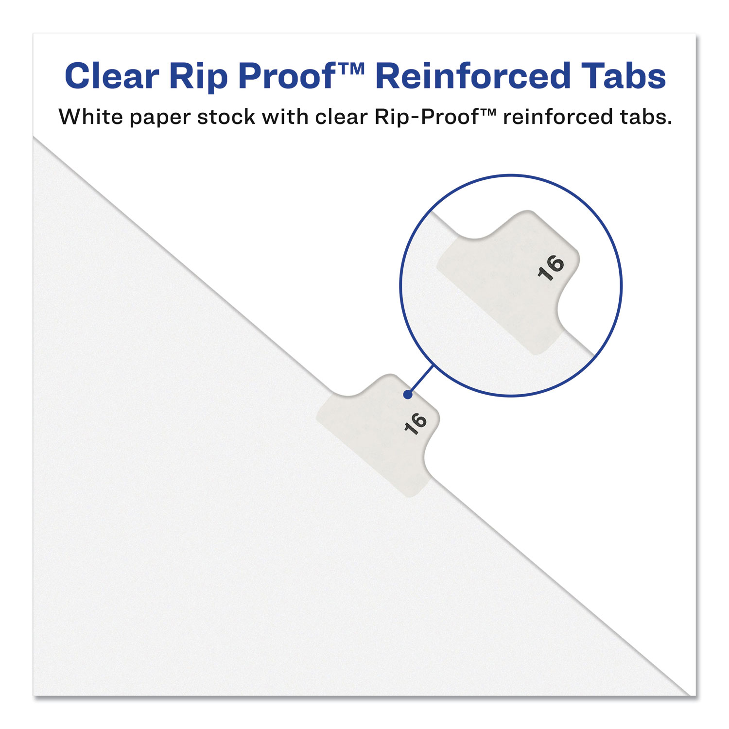 Avery® Avery-Style Legal Exhibit Side Tab Dividers, 1-Tab, Title D, Ltr, White,